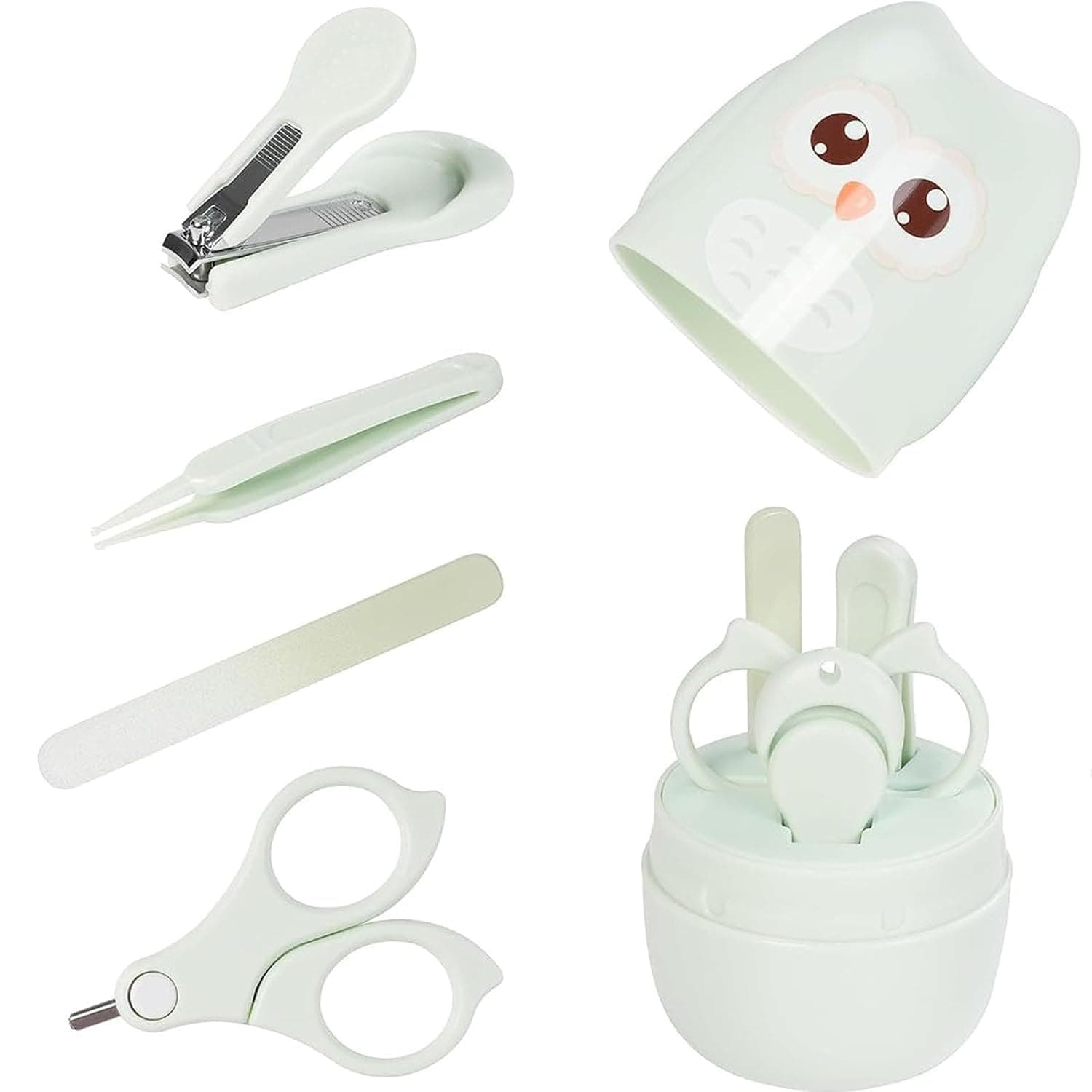 X spring Baby Nail Kit, Complete Baby Nail Care Set with Clippers and Files, Safe Baby Manicure Pedicure Tools for Newborns Infants and Toddlers