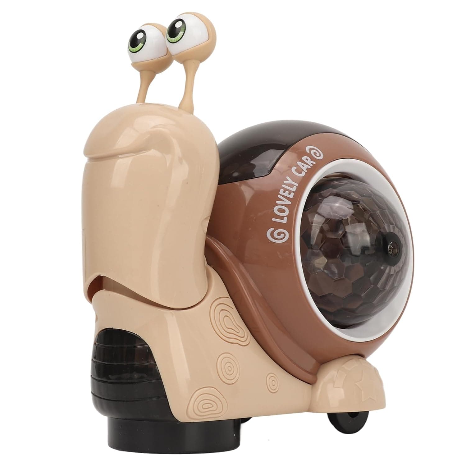 Hidyliu Snail Toy Walking on Belly with Lights and Fun Music for Baby Development and Family Engagement, Plastic, 1 Unit (Brown)