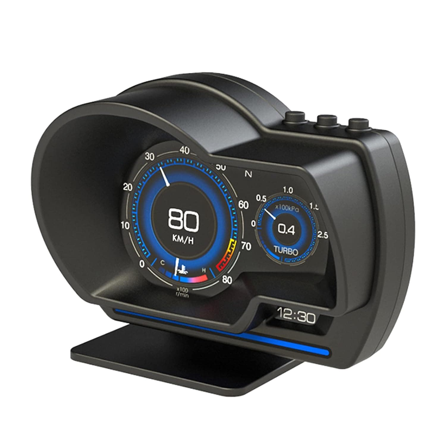 Morelian Car HUD Display, OBDⅡ Smart Gauge High Definition Speedometer Car Diagnostic Tool OBD Fault Code Elimination Safe Driving Computer Overspeed Fault Alarm for All Vehicles(for ECU types).