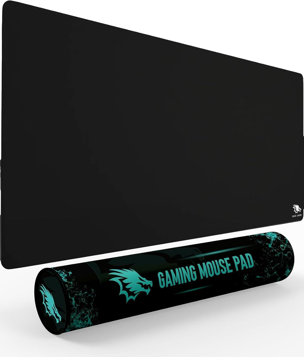 Extended Large Gaming Mouse Pad XXL & XXXL Full Desk ART style & Mousepad Non-Slip Rubber Base Big Keyboard Mat with Stitched Edges for Gaming (Black, 60 x 120 سم)
