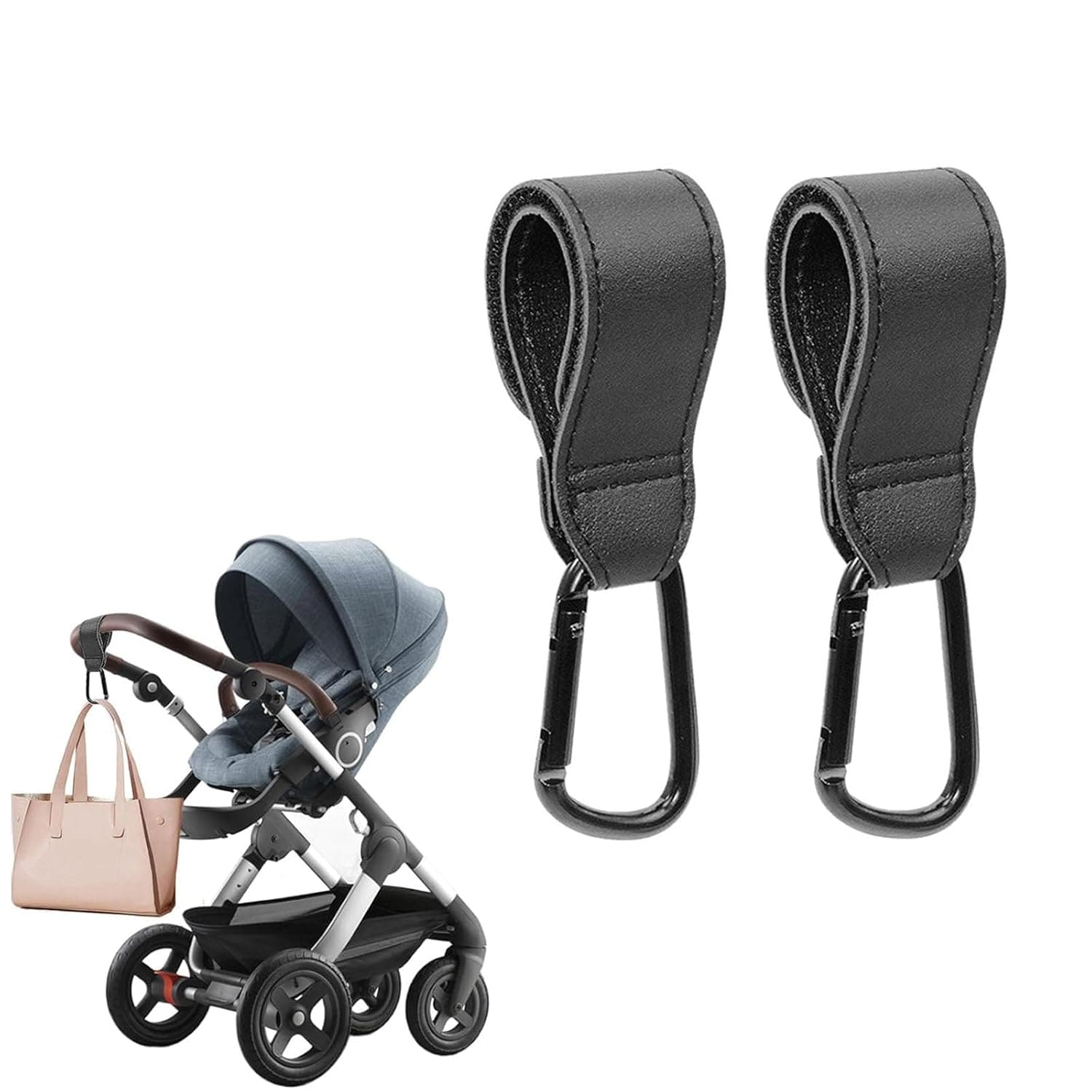 ToolHouse 2PCS Baby Stroller Hooks, Multi-Purpose Baby Stroller Hooks for Hanging Shopping Bags, Bags, Purses and Everyday Items for Strollers and Shopping Carts