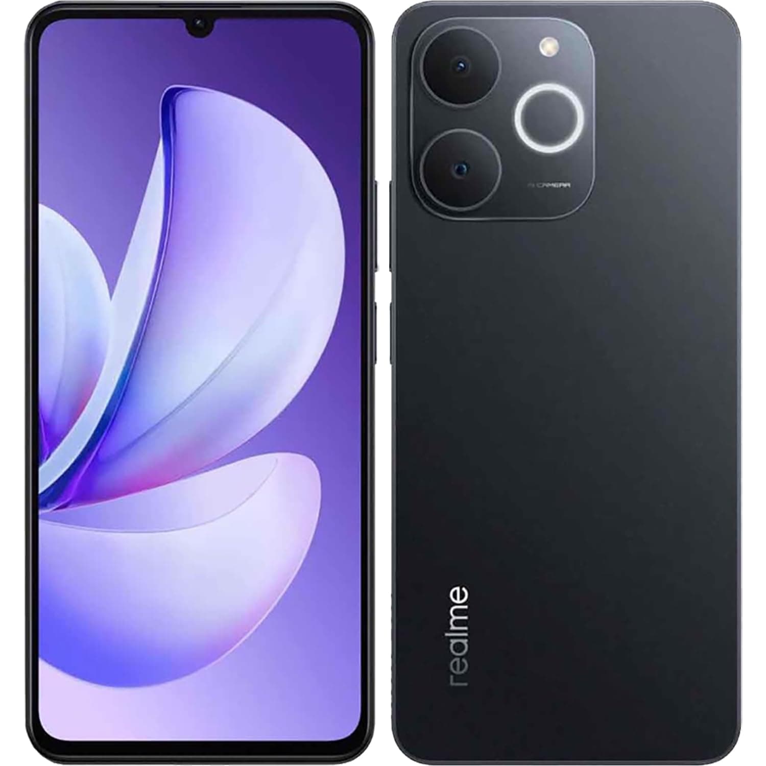 Realme P4 Lite Dual-SIM 64GB ROM + 4GB RAM (GSM Only | No CDMA) Factory Unlocked 4G/LTE Smartphone (Obsidian Black) - International Version