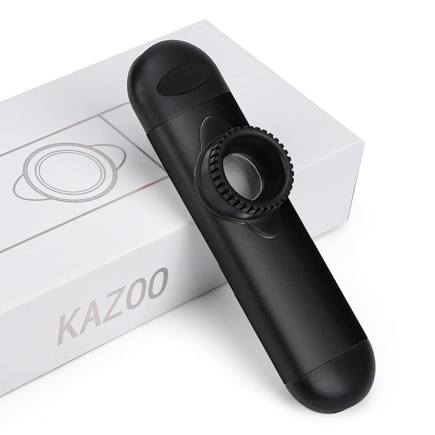 Metal Kazoo Musical Instrument for Adults & Beginners with 30 Replacement Flute Membranes, Durable Portable Kazoo for Bands, Live Performances, Parties, Travel, Fun Gift (Black)