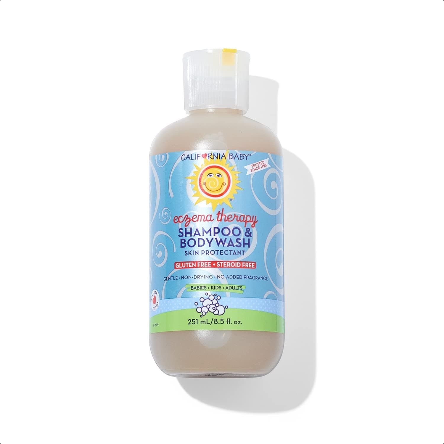 California Baby Eczema Shampoo & Bodywash | Soothes & Relieves Eczema Irritation | 100% Plant-Based (USDA Certified) | Allergy Friendly | Gluten-Free | Steroid-Free | Unscented Baby Eczema Body Wash