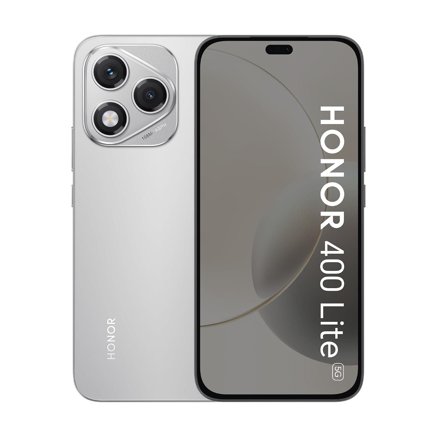 Honor 400 Lite 5G - 8GB RAM 256GB ROM, 108MP Motion Detection Camera, 6.7 Inch 120Hz AMOLED Display, Velvet Grey, Middle East Version