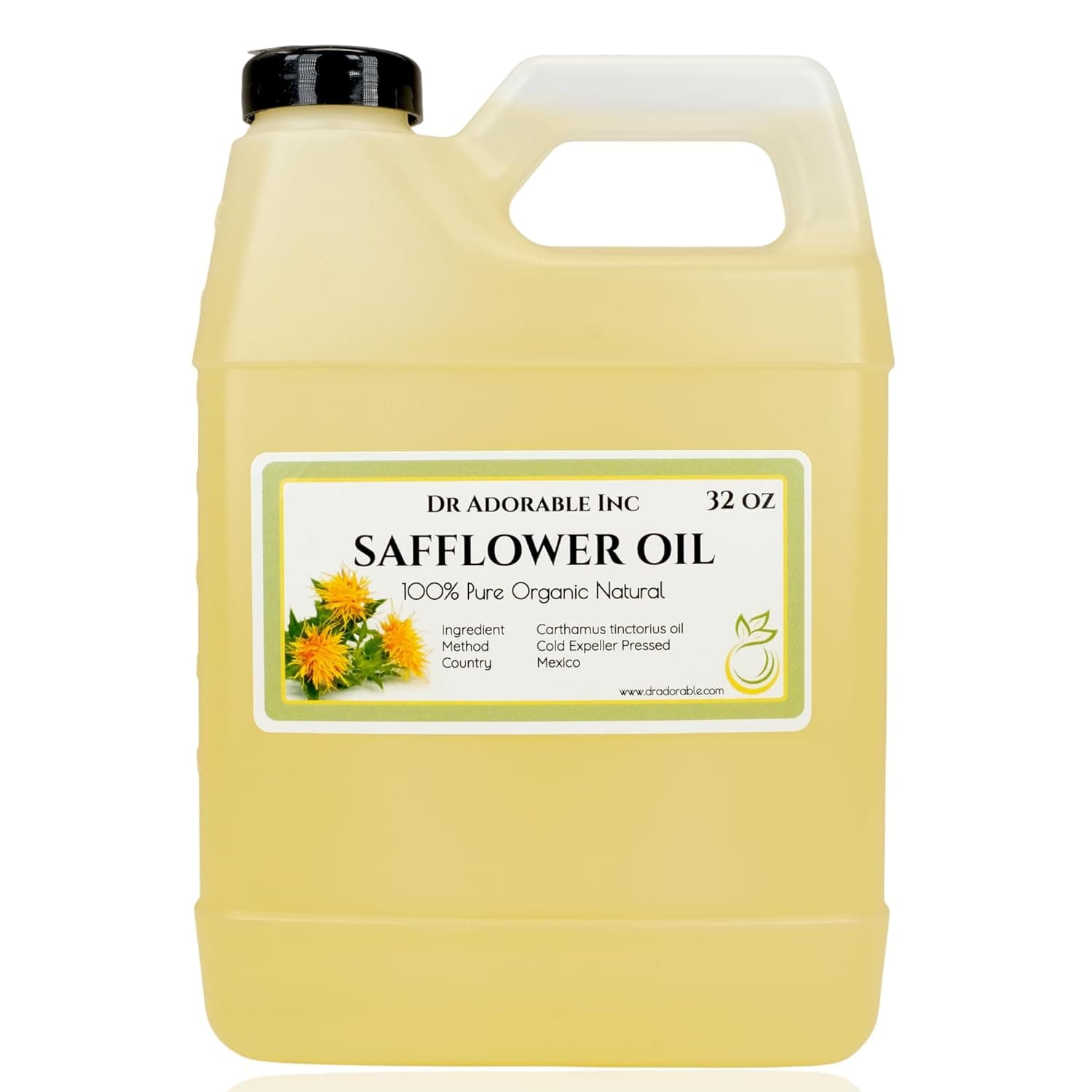 Dr Adorbale - 32 oz - Safflower Oil - 100% Pure Natural High Oleic Organic Cold Pressed
