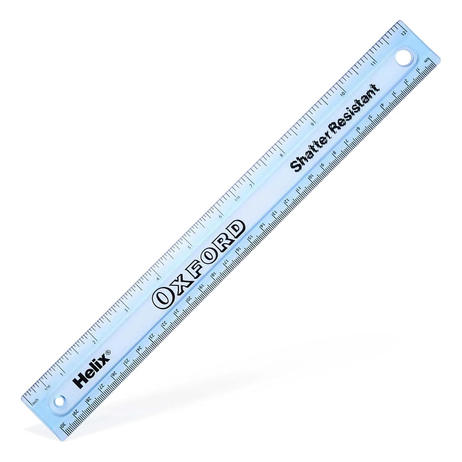 Helix L16060 Oxford Shatter Resistant Ruler, Clear