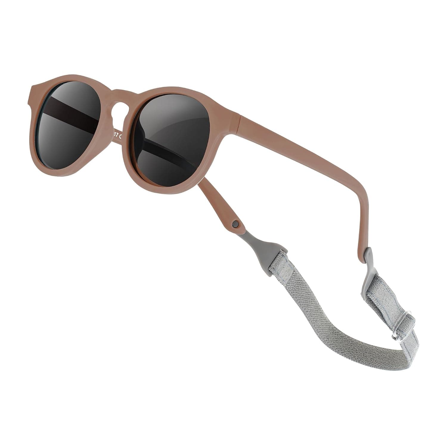 Adjustable Polarized Baby Sunglasses with UV 400 Protection - Soft Silicone Frame for Boys & Girls, 0-48 Months - Infant Outdoor Sunshade - Flexible Strap Included