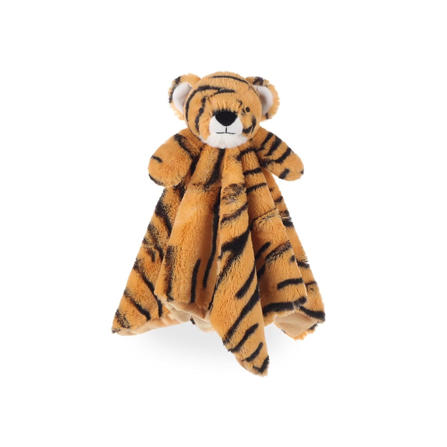 Apricot Lamb Tiger Comforter Security Blanket Soft Loveys for Baby Boy and Girl,13.8x13.8 Inches