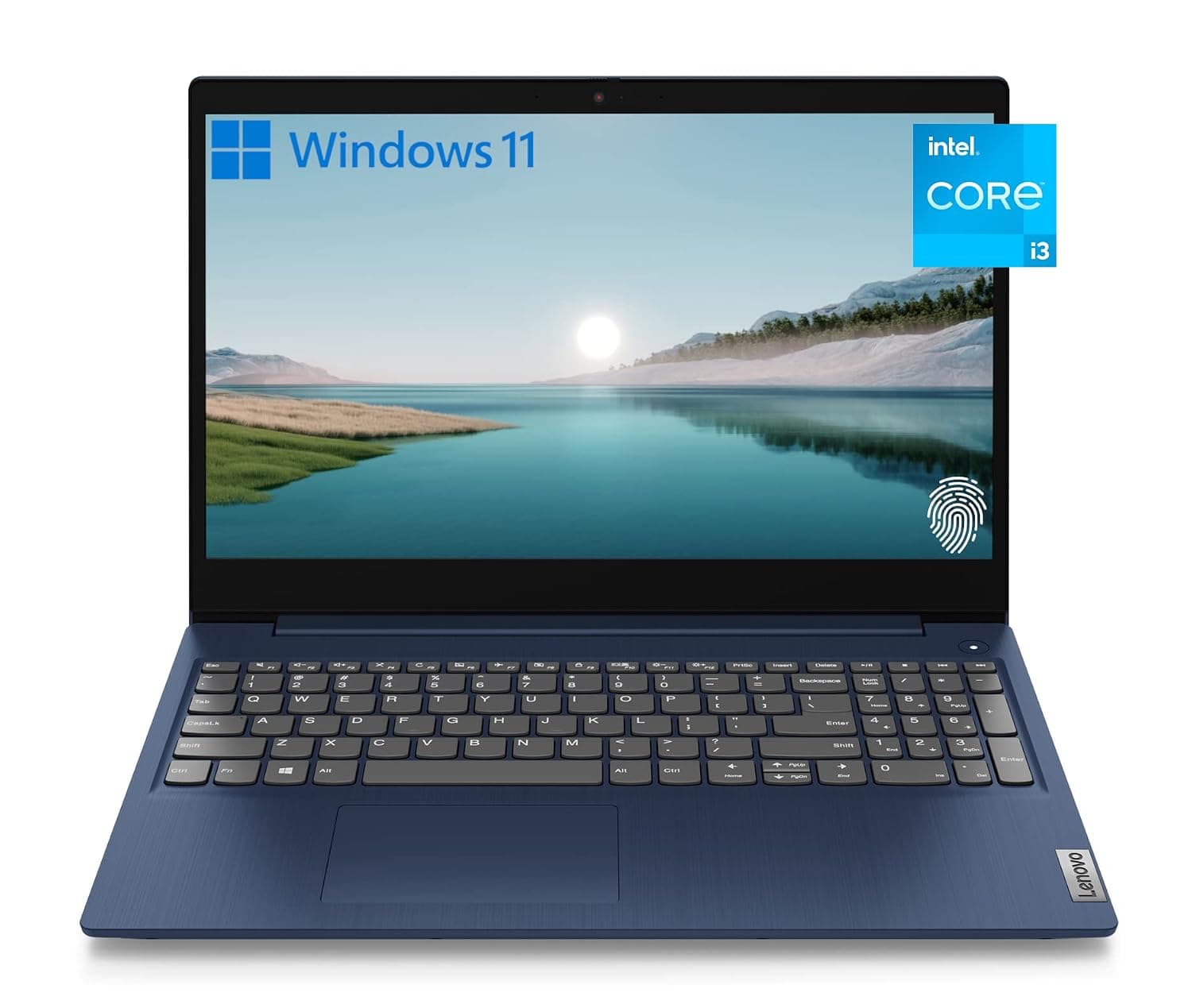 2022 Newest Lenovo Ideapad 3i Laptop, 15.6" FHD Display, 11th Gen Intel Core i3-1115G4, 8GB RAM, 128GB PCIe SSD, Webcam, HDMI, Wi-Fi, Fingerprint Reader, Bluetooth, Windows 11 Home, Abyss Blue