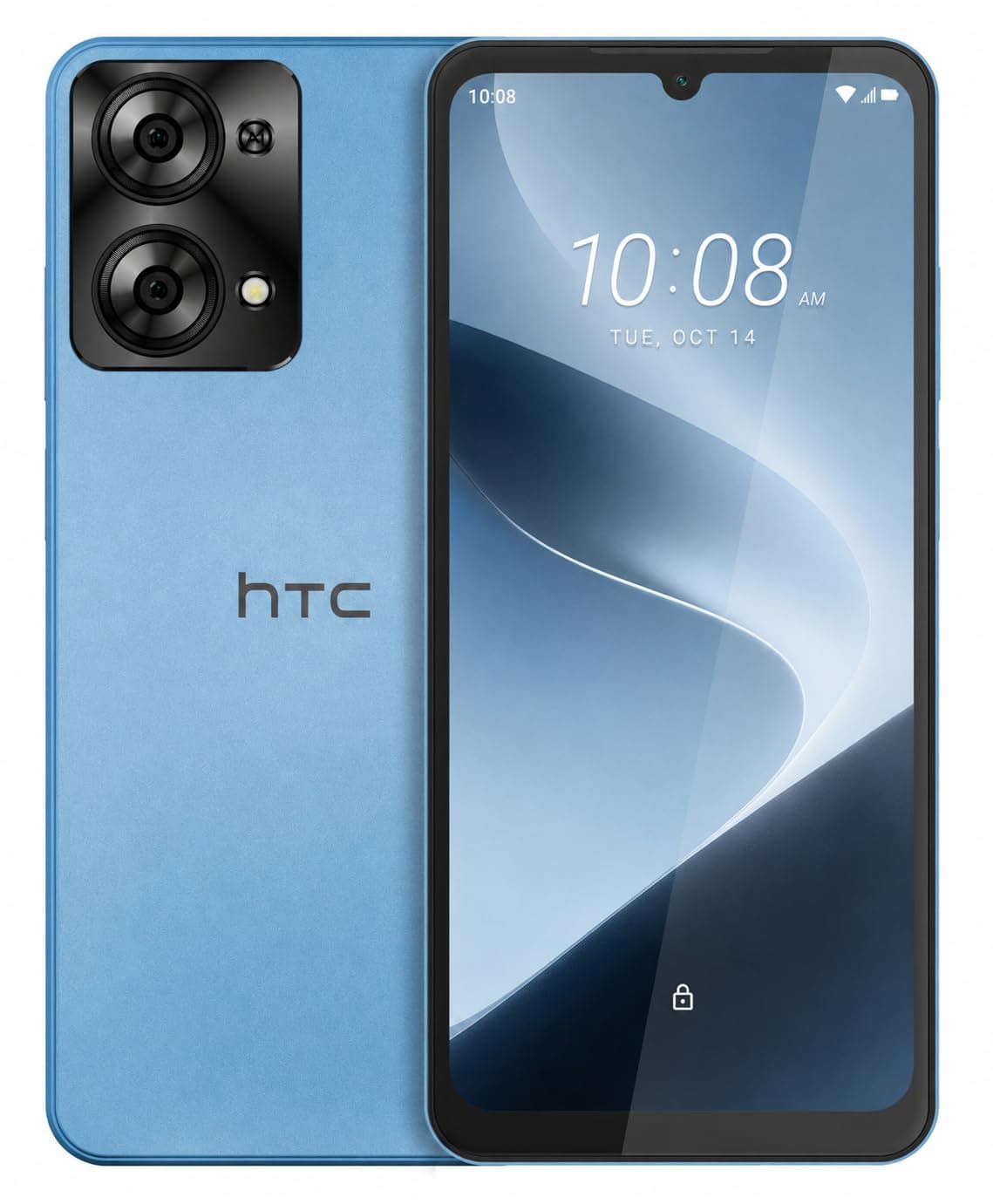 HTC Wildfire E6 Elite Light Blue, 64GB Storage, 4GB RAM, Dual SIM, Long-Lasting 5000mAH Battery (KSA Version - 2 Years Warranty)