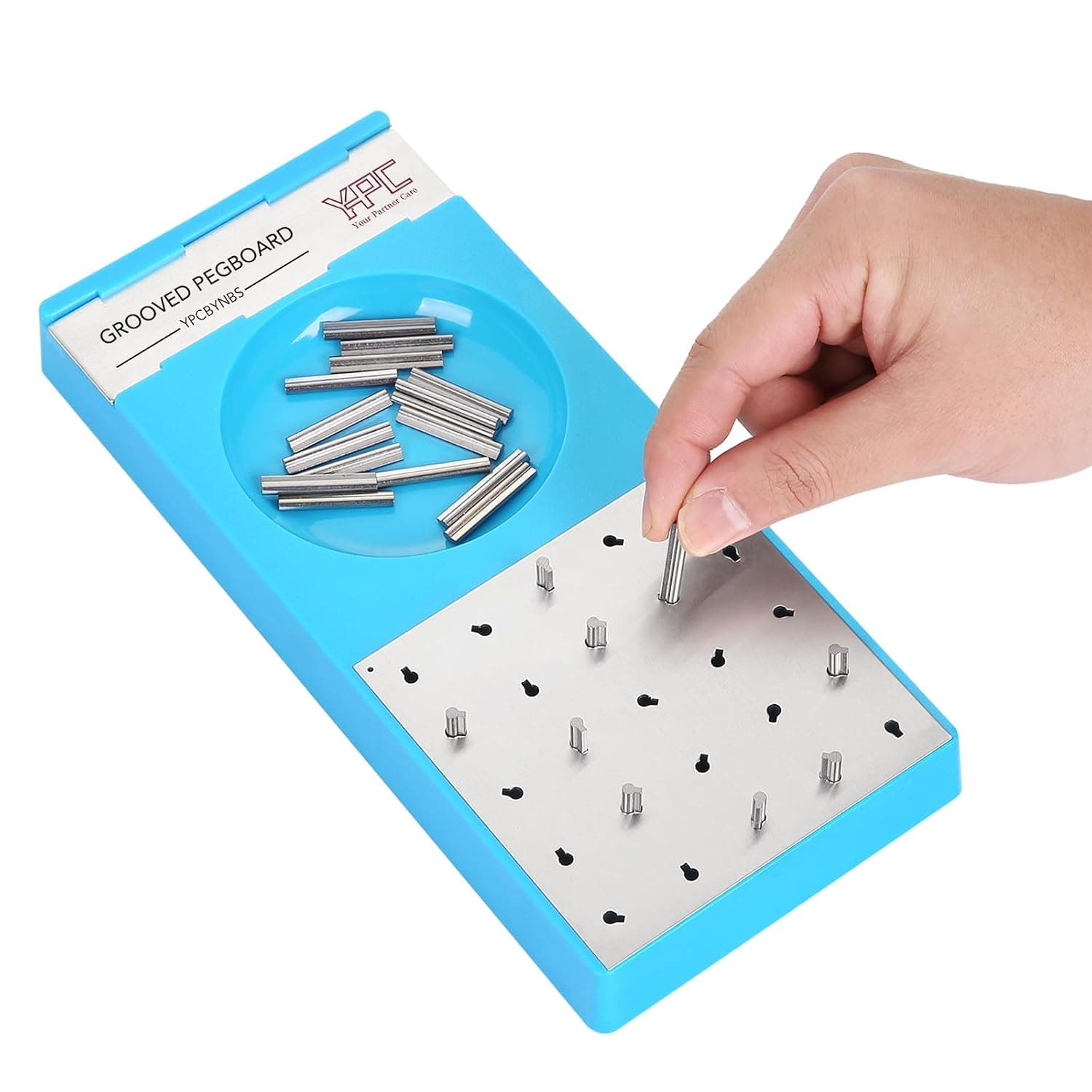 YPCBYNBS Ypcbynbs Slotted Perforated Plate for Rehabilitation, Physiotherapy and Occupational Tarep, Ded's Dexterity Test to Improve Visual Motor Coordination and Ded's dexterity