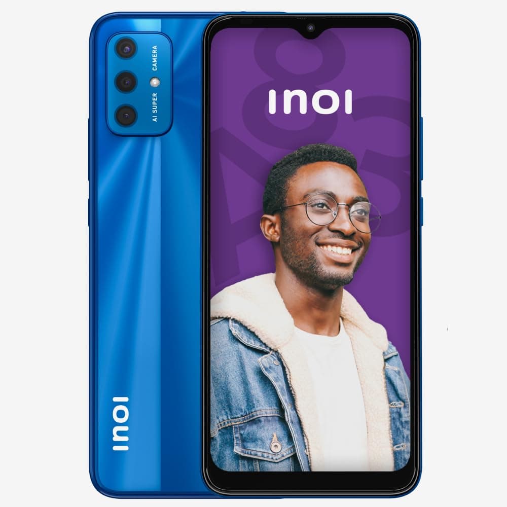 INOI A83, 4G LTE, Octacore 6GB RAM + 128GB, 6.5” IPS HD+ Display, 48MP Rear Camera, Blue, Middle East Version