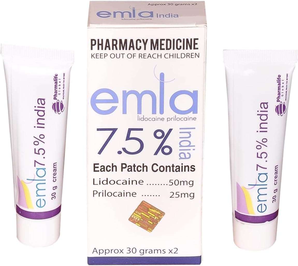 Memphis Lidocaine 7.5% cream e-mla cream 2 tubes