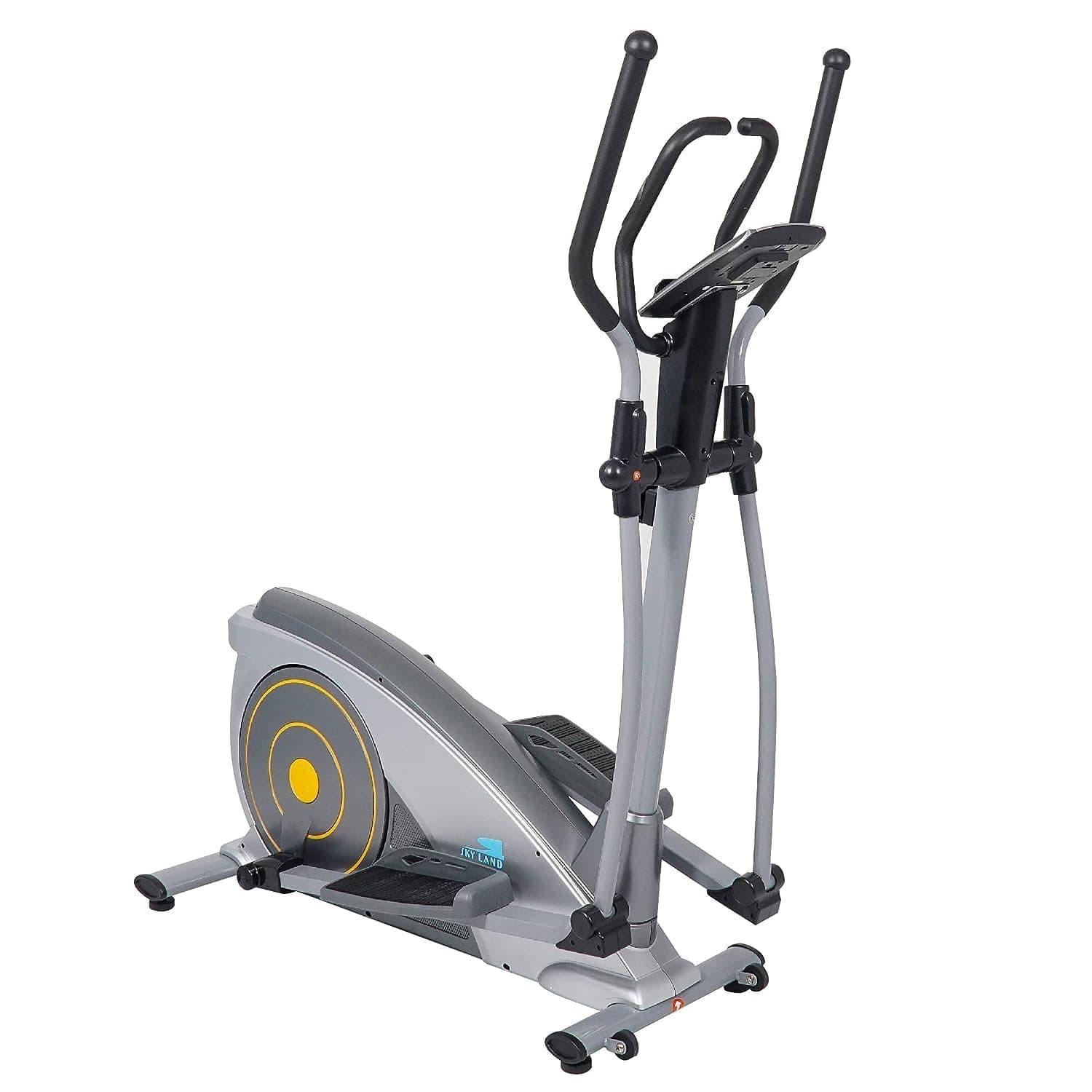 SKY LAND Elliptical Exercise Machine, Cross Trainer Fitness Equipment with Hyper-Quiet Magnetic Driving System, with 15 Resistance Level, 250 lbs Weight Limit-Em-1541 - Silver