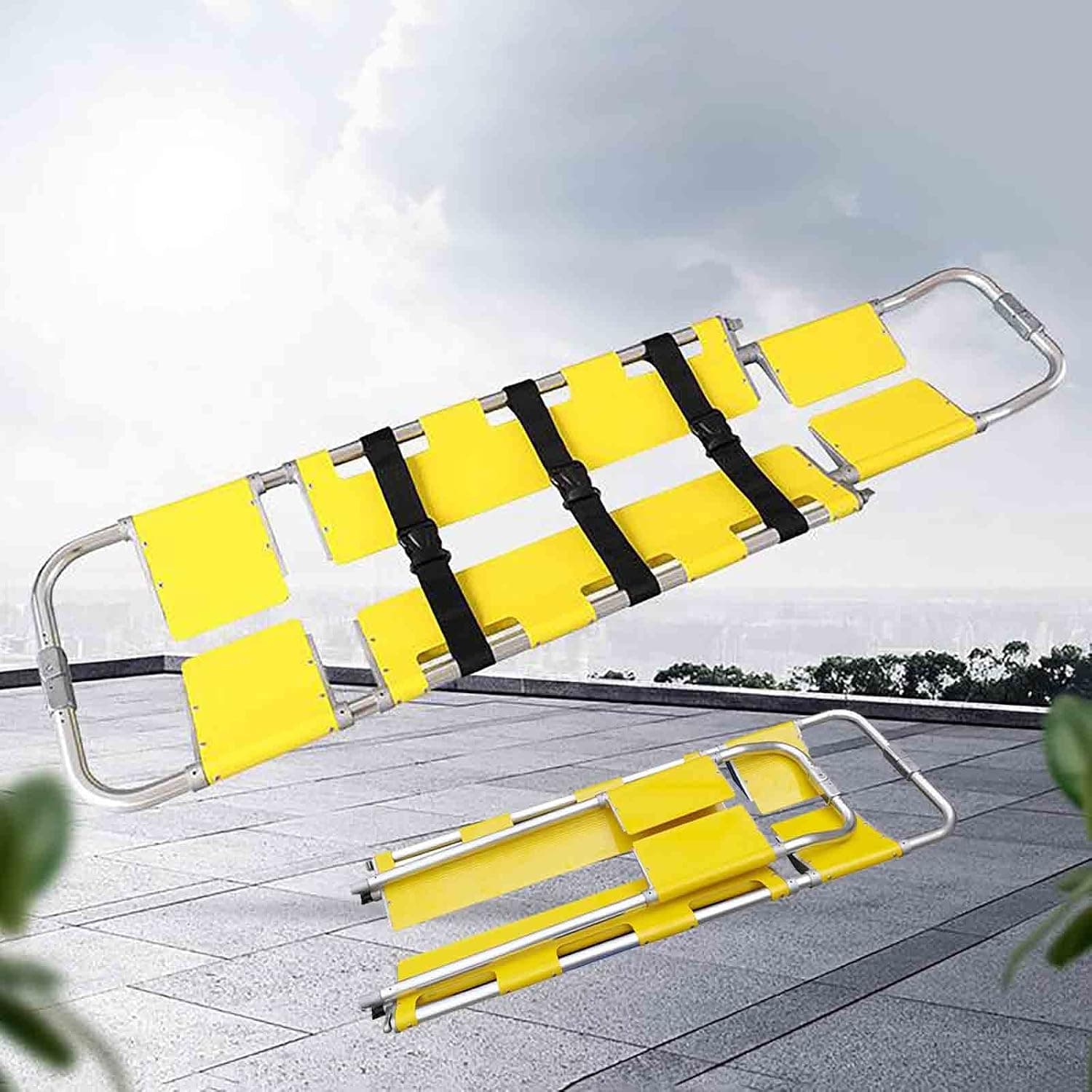 Portable Stretcher, Retractable Aluminium Scoop Stretcher, Multifunctional Medical Emergency Stretcher, For Mountain Rescue