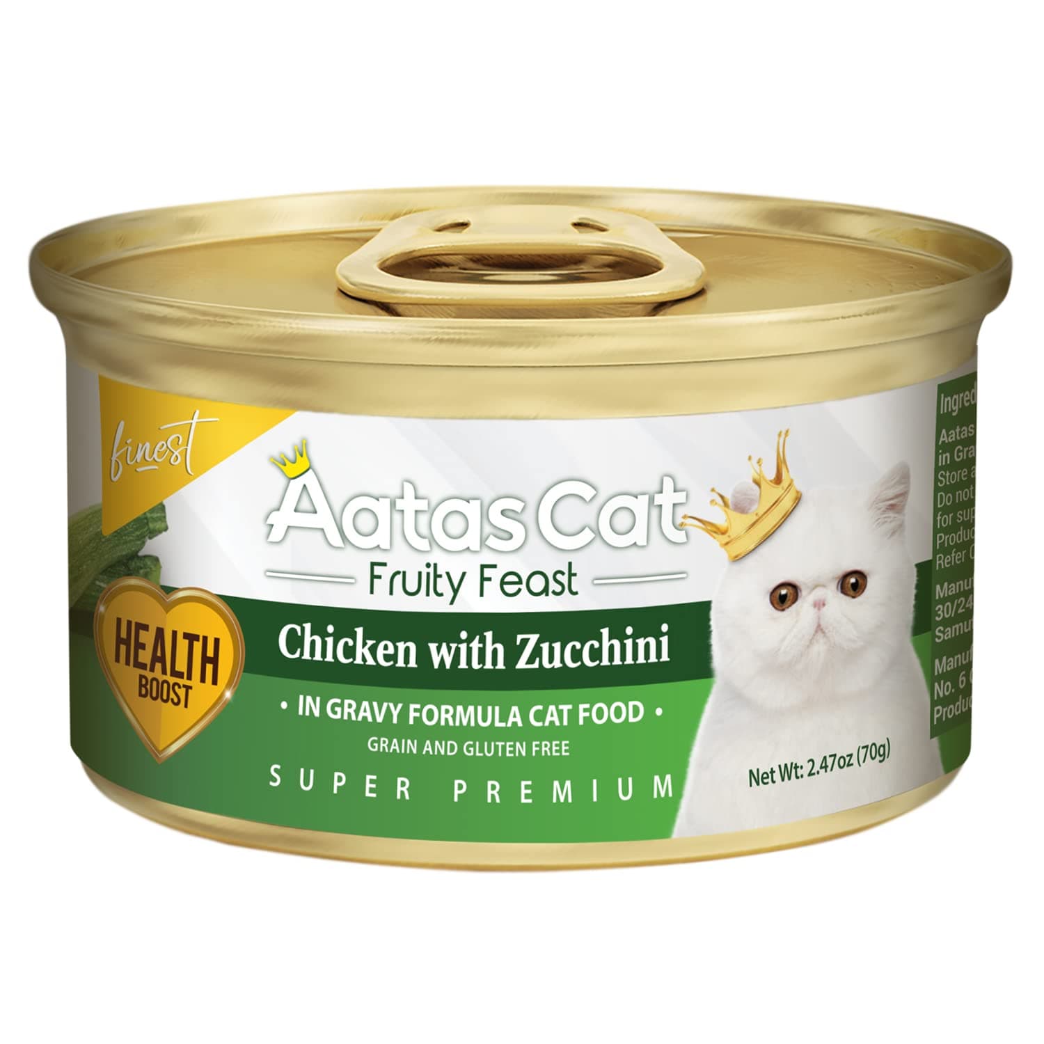 Aatas Cat Finest Fruity Feast Chicken with Zucchini in Gravy 70g