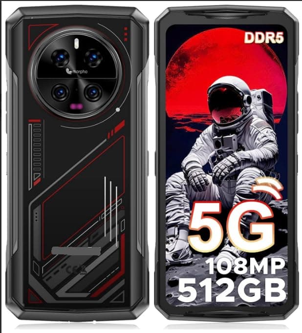 V40 5G Rugged Phone 6.78 Inch FHD120Hz Screen Game Phone 32GBRAM 512GBROM 8680mAh Battery Android 14