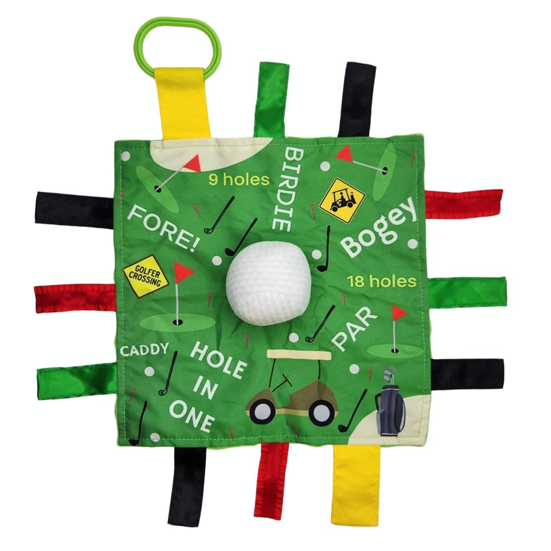 The Learning Lovey Baby's My First Golf Set Baby Tag Toy Comfort Soother with Plush Golf Ball