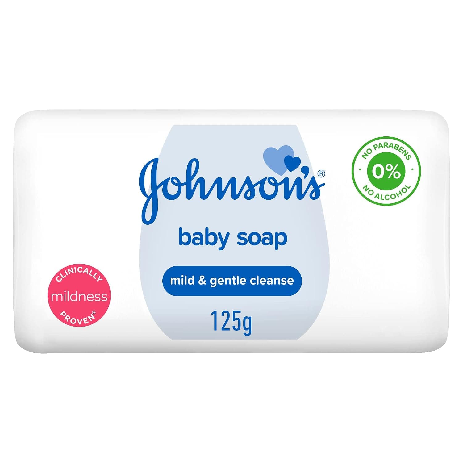Johnson's Baby Soap 125g – Mild & Gentle Formula for Baby’s Sensitive Skin, Enriched with Moisturizers, Keeps Skin Soft, Smooth & Clean