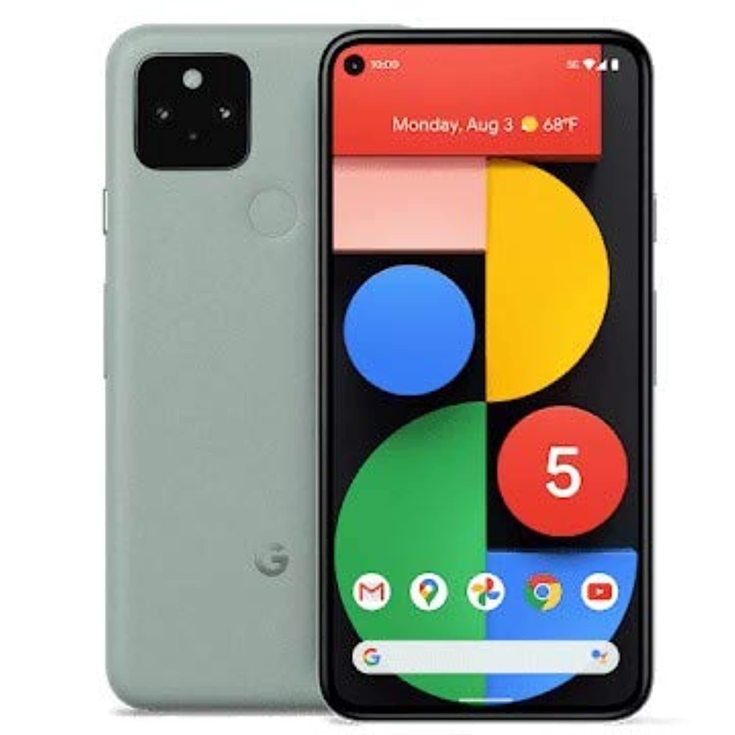 Google Pixel 5 (UK Version) 128GB + 8GB RAM - 6 inch Android 5G Phone, Water Resistant (IPX8) GSM Unlocked Smartphone (Sorta Sage)