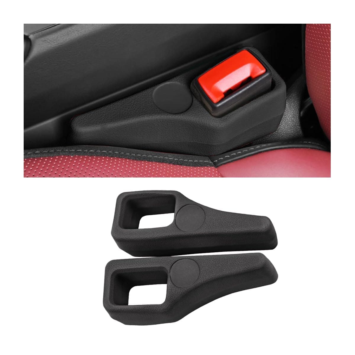 Car Seat Gap Filler, 2PCS No Drop Bench Gap Organizer Between Seat and Console, Prevents Items from Falling Automotive Storage Accessories, Universal for Vehicles (Black)