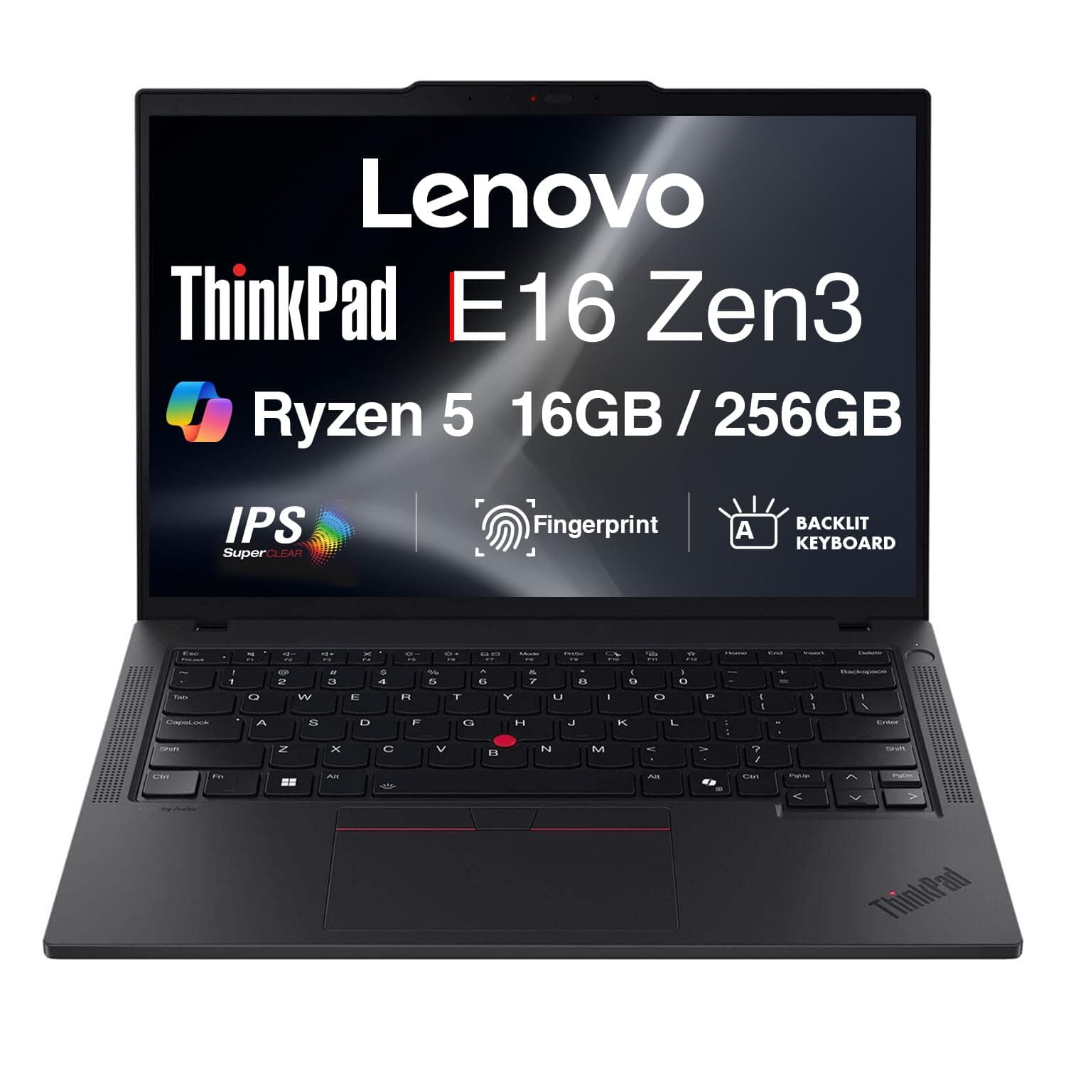 Lenovo ThinkPad E16 Gen 2 (AMD),16" Display,AMD Ryzen 5 7535U,16GB SO-DIMM DDR5-4800,256GB SSD,Windows 11 Pro