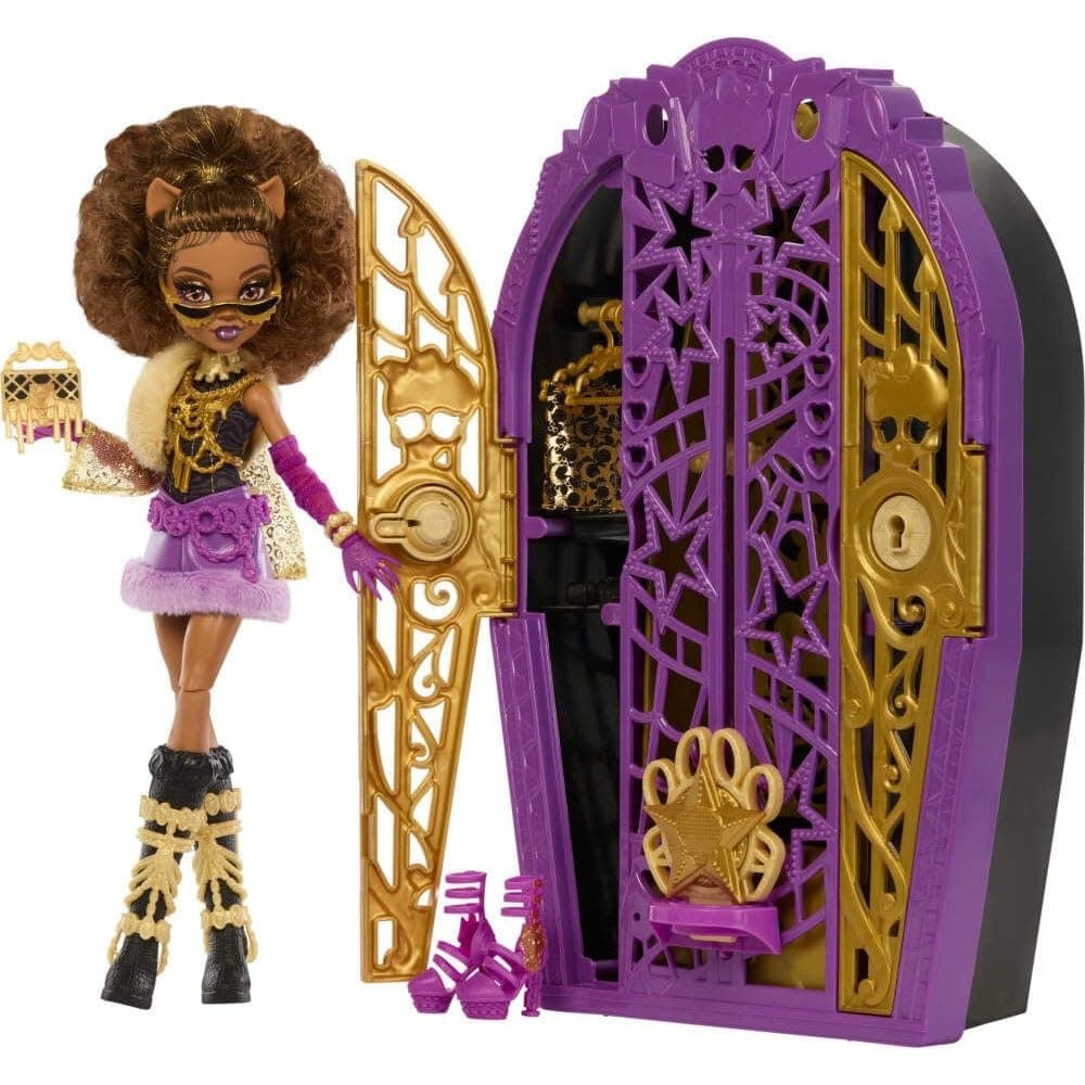 Monster High Secrets from Thrills - Clawdeen Wolf The Mysteries of Hauntlywood Doll with Dresses, Wardrobe and 19 Glamour Surprise Accessories Included - Kids Toy 4+ Years JBG80