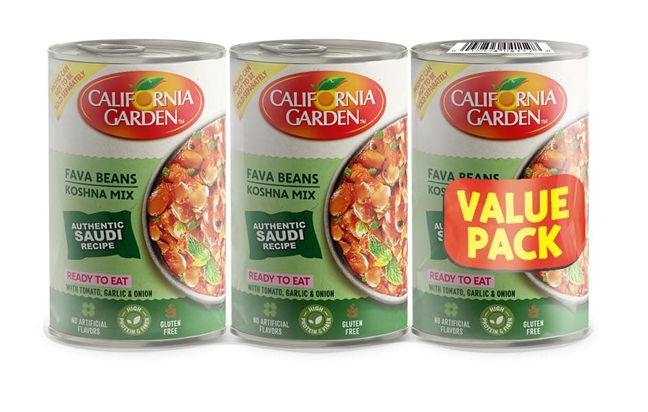 California Garden Saudi Recipe Fava Beans 450 g, 3-Pack