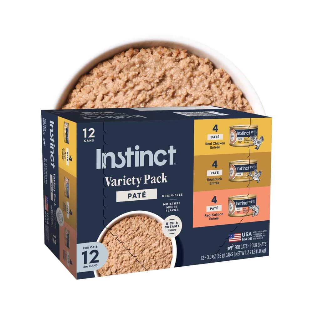 Instinct Original Grain Free Recipe Variety Pack Natural Wet Canned Cat Food by Nature's Variety, 3 Ounce (Pack of 12)