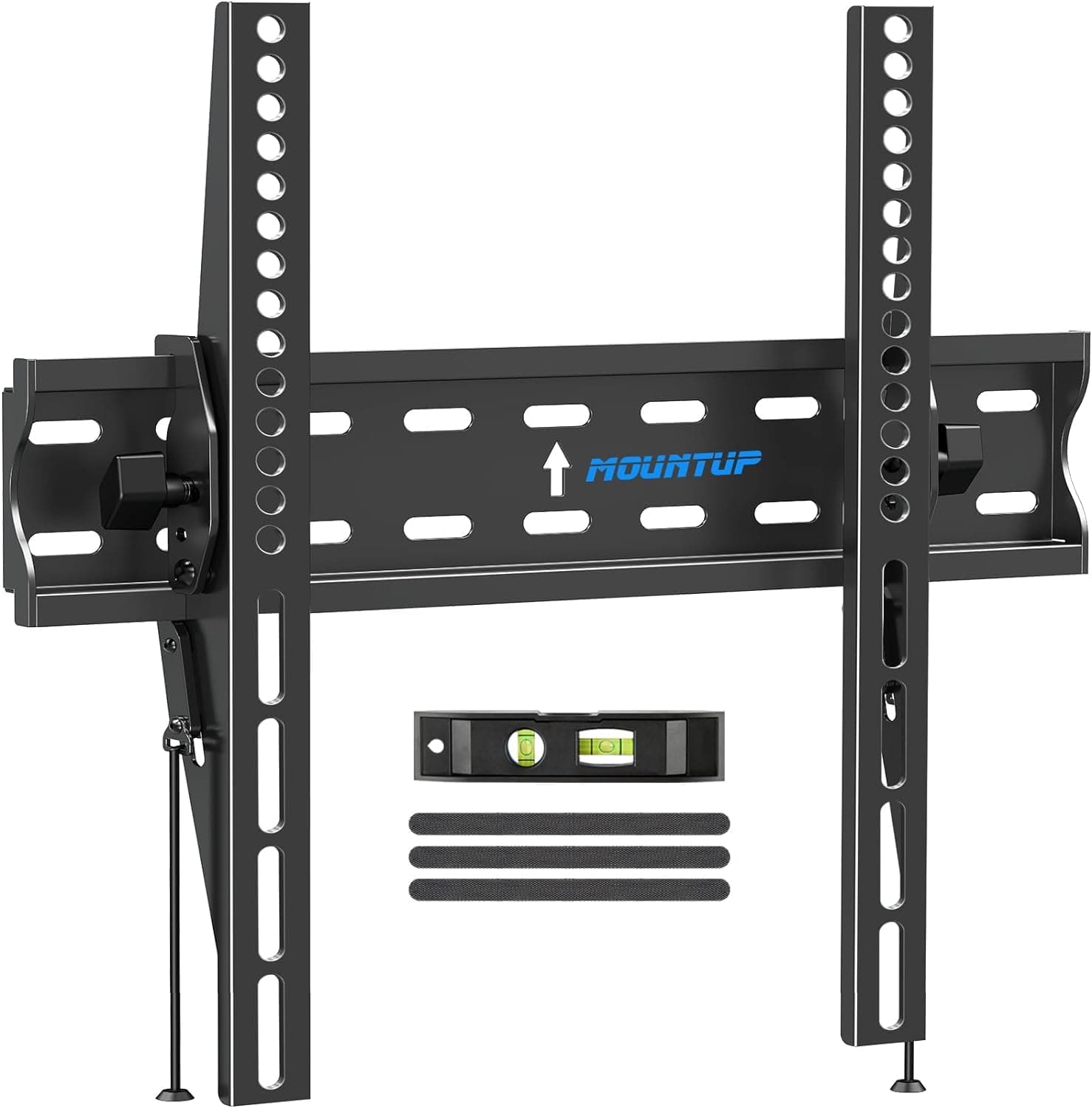 MOUNTUP UL Listed TV Wall Mount, Tilting TV Bracket for Most 26-60 Inch LED LCD OLED Flat/Curved TVs, Low Profile Save Spacing, Fits 12" to 16" Stud, Max VESA 400x400mm up to 99 LBS, MU0007