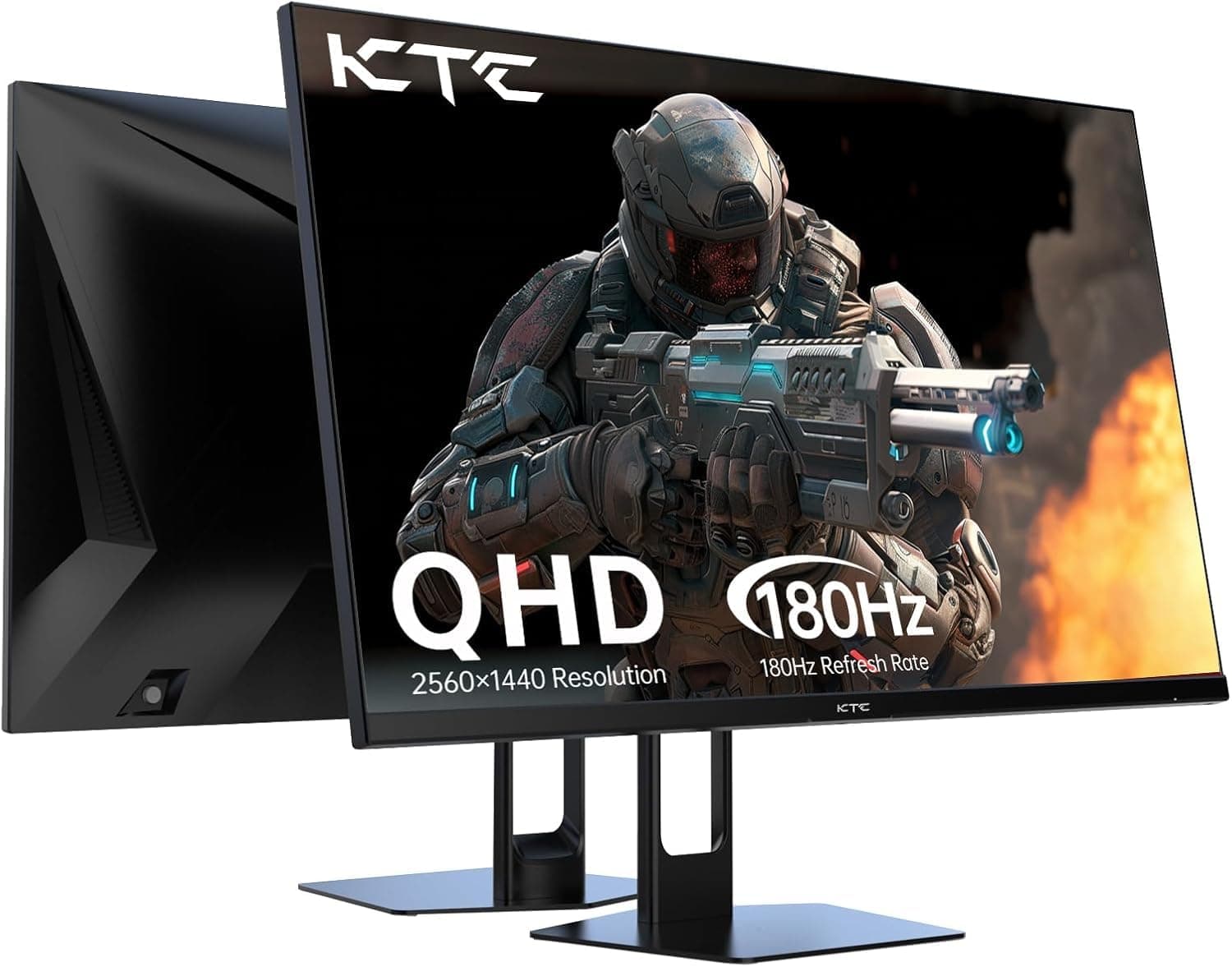 KTC 27Inch Gaming Monitor QHD(2560× 1440p), 200Hz Up to 210Hz, 1MS,Fast IPS,131% sRGB,2X DP & 2X HDMI,HDR 10,VESA,Speakers, FreeSync 2K Monitor H27T22C-3