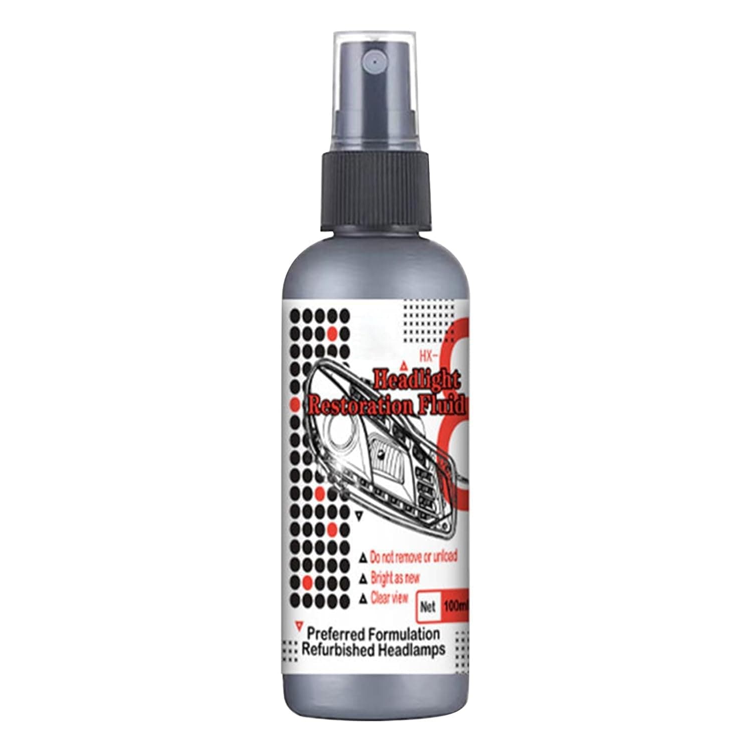 Car Headlight Polish | Auto Headlight Scratch Remover | Automotive Headlight Cleaner, 100ml of Car Headlight Repair Fluid, Headlight Restoration Kit to Remove Yellowing, Scratches, Haze and Oxidation