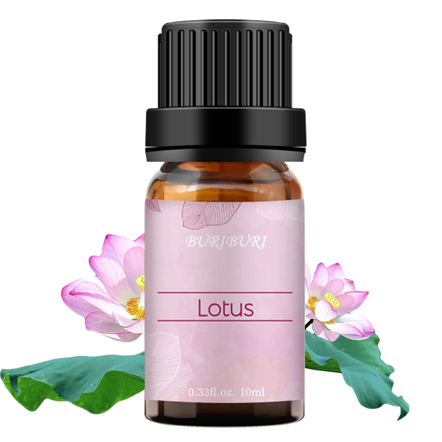 BURIBURI Lotus Essential Oil 100% Pure, Undiluted, Natural, Organic Aromatherapy Lotus Oils 10ML for Diffuser Soap Candle Making Home | Delicate lotus aroma suits candle making, DIY crafts, aromatherapy, bath bombs and handmade scent projects.
