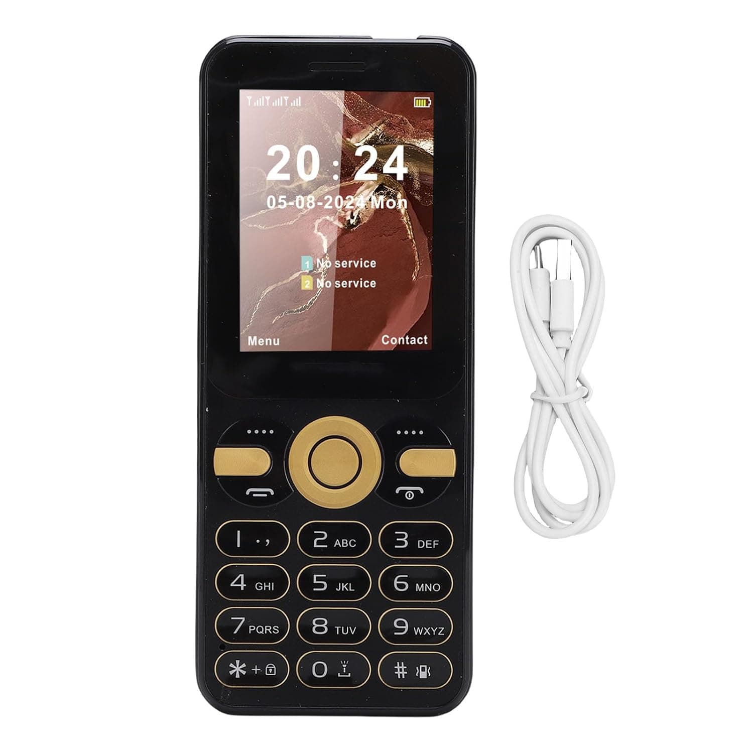 XUMIUZIY Ultra Slim Big Buttons Phone, Senior Mobile Phone with 2.4 Inch Color Display and Flashlight, Double SIM Double Standby, Large Volume, Equipped with 1800mAh Battery (Black)