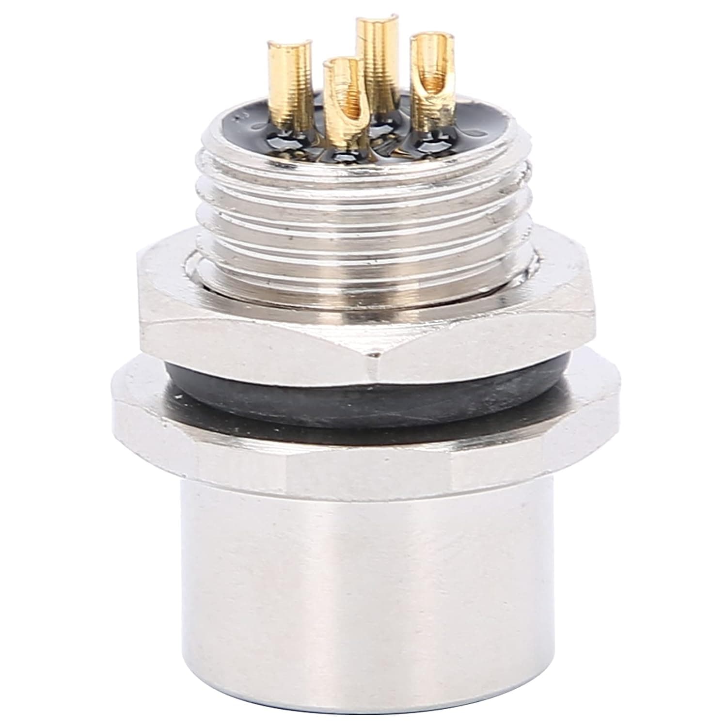 Aviation Wire Connector, Damping Design M12 Waterproof Connector 4A Quick Connection M12?B?S4 Reliable Standard Thread for Outdoor Power Devices