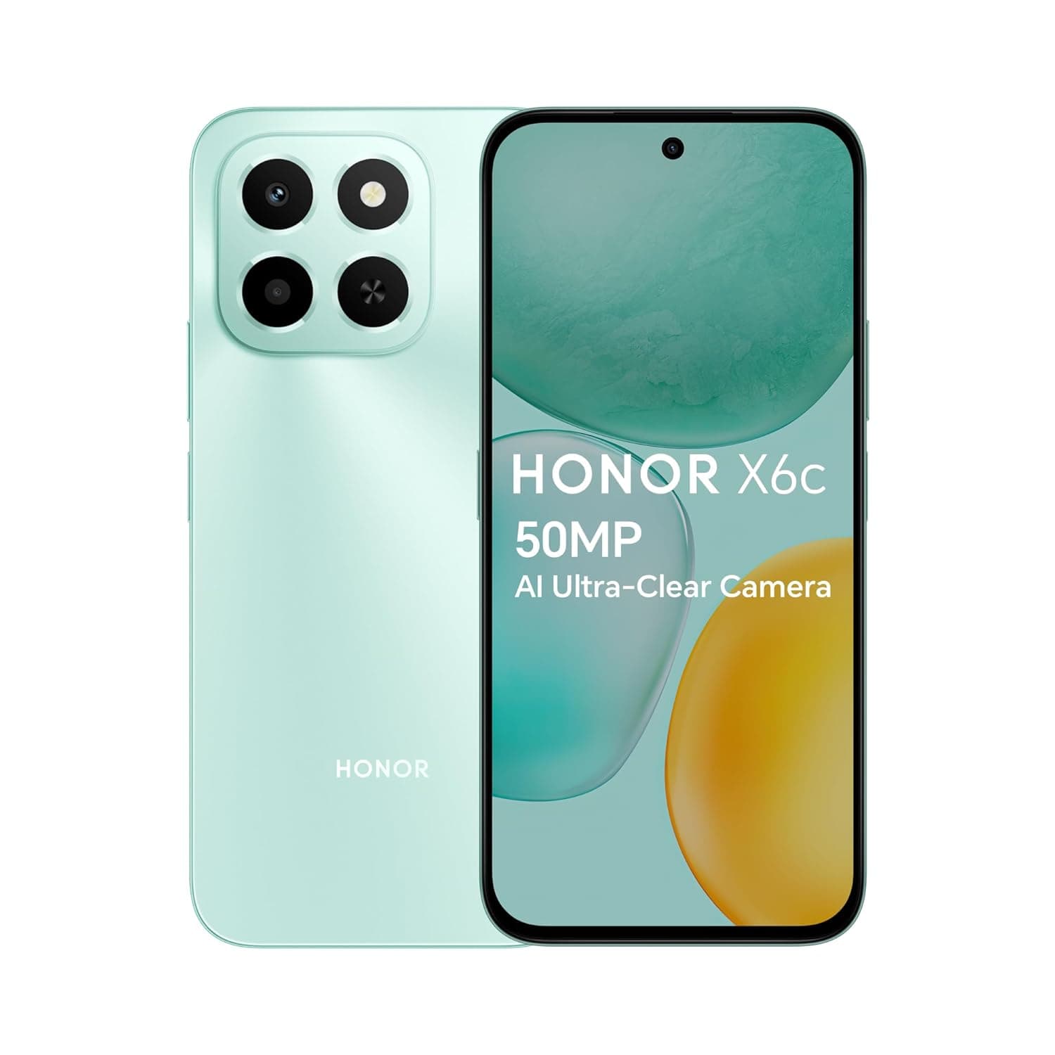 Honor X6c DUAL-SIM 128GB ROM + 6GB RAM (GSM Only | No CDMA) Factory Unlocked 4G/LTE Smartphone (Ocean Cyan) - International Version