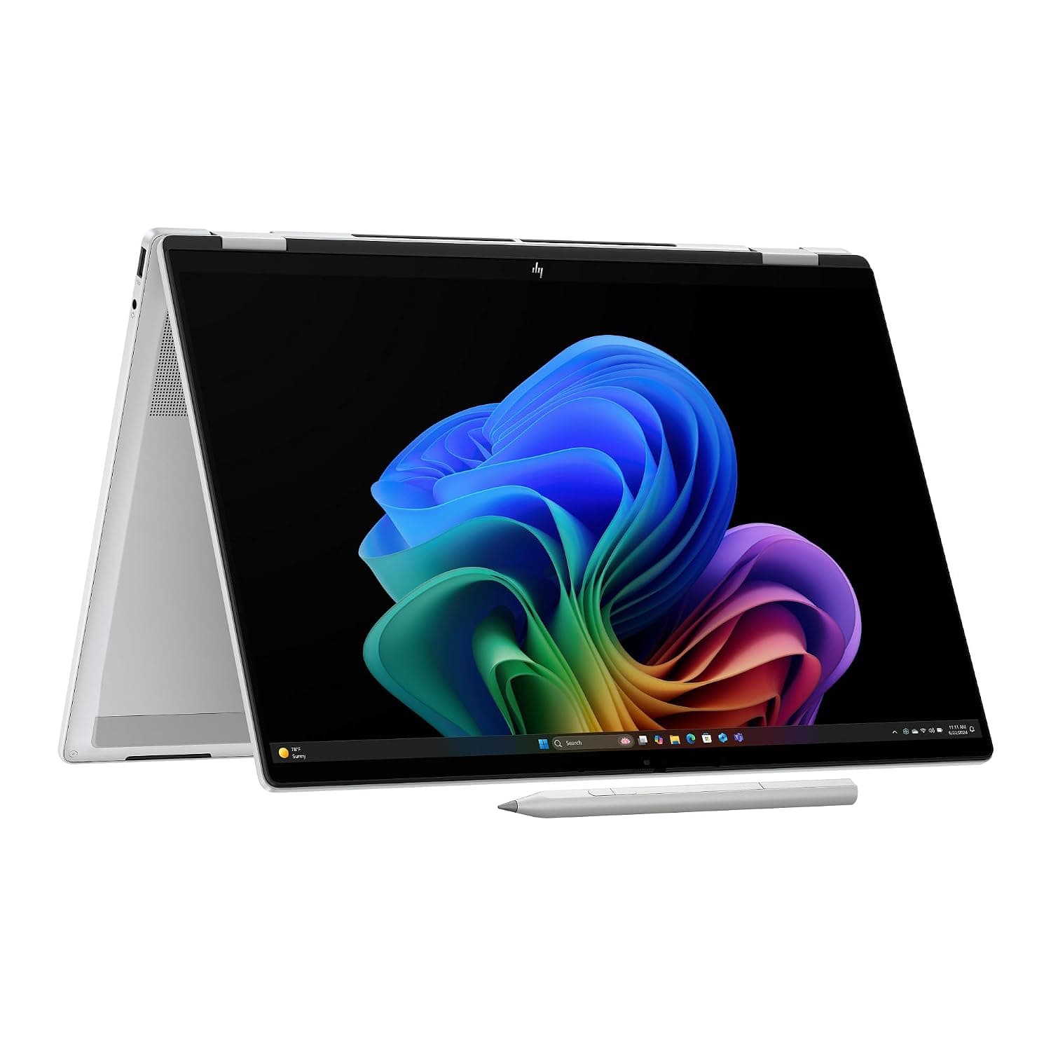 HP OmniBook X Flip 2-in-1 Laptop Next Gen AI 16-as0001nx, 16" 3K, Touch screen, Intel Core Ultra 7-256V, Intel Arc 140V GPU, 16GB RAM, 1TB SSD, Windows 11 Home, Glacier silver - C20W6EA