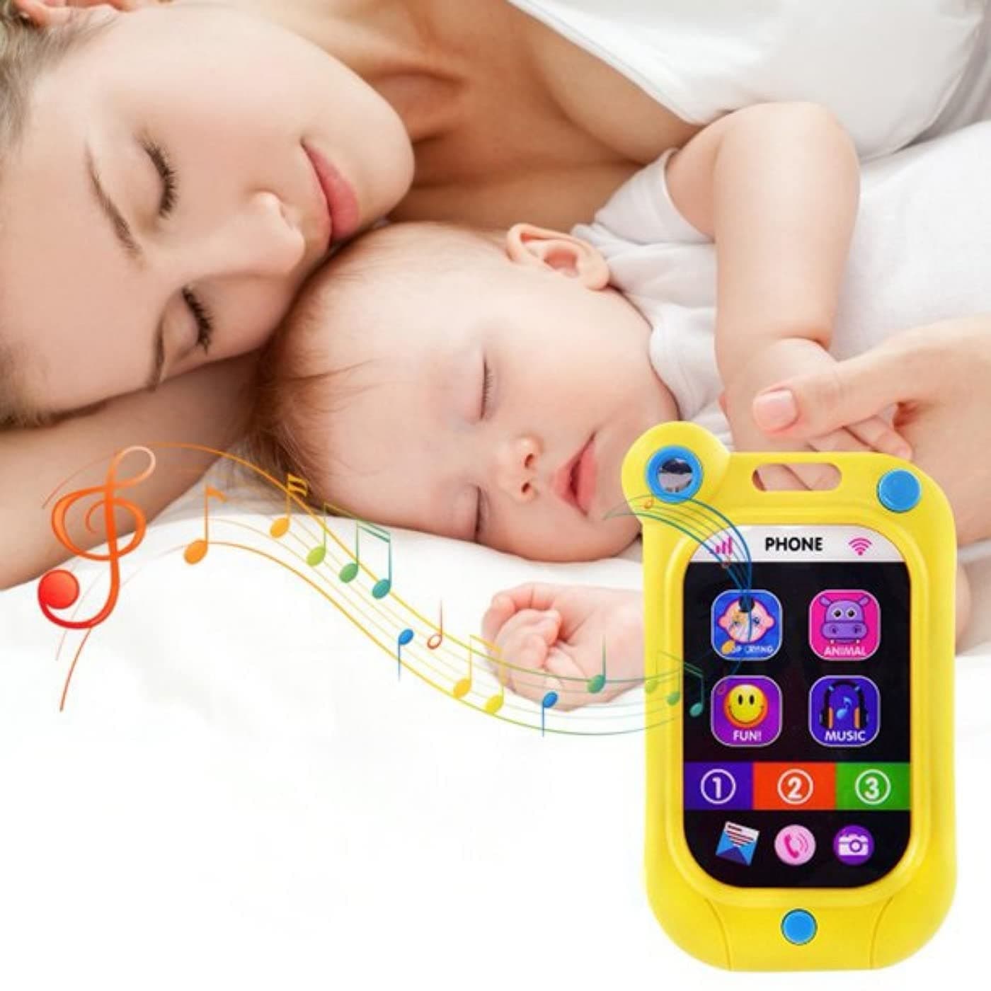 Huanger Baby Toy Phone for 1 2 Year Old Boy Girl Fake Phone Toys with Music Baby Cell Phone Toys 6 to 12 Months Light Up Play Phone for Babies Kids Toddlers Educational Learning Toys Gifts