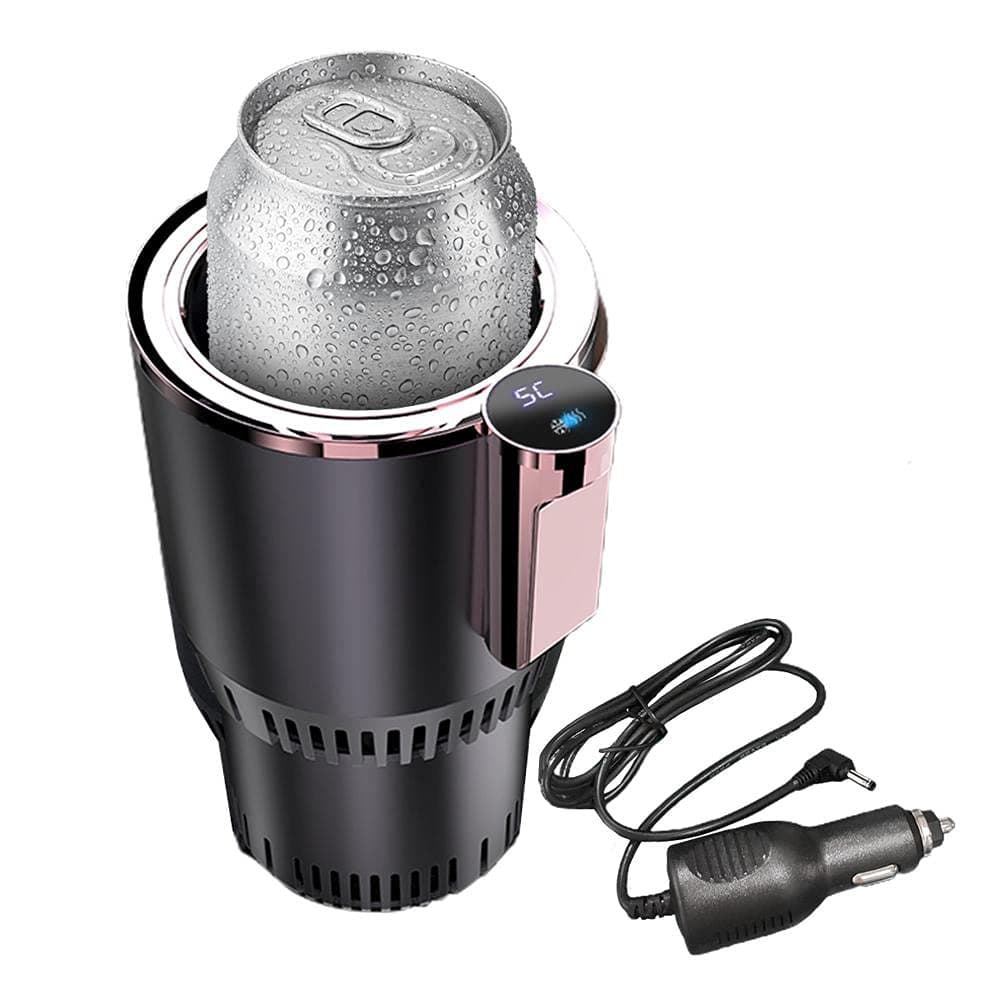 2 in 1 Car Cup Warmer Cooler, Smart Car Cup Mug Holder Auto Car Cooling and Heating Cup Holder Practical Car Refrigerator Cooler Insulation Drink Cooler Cup (B)