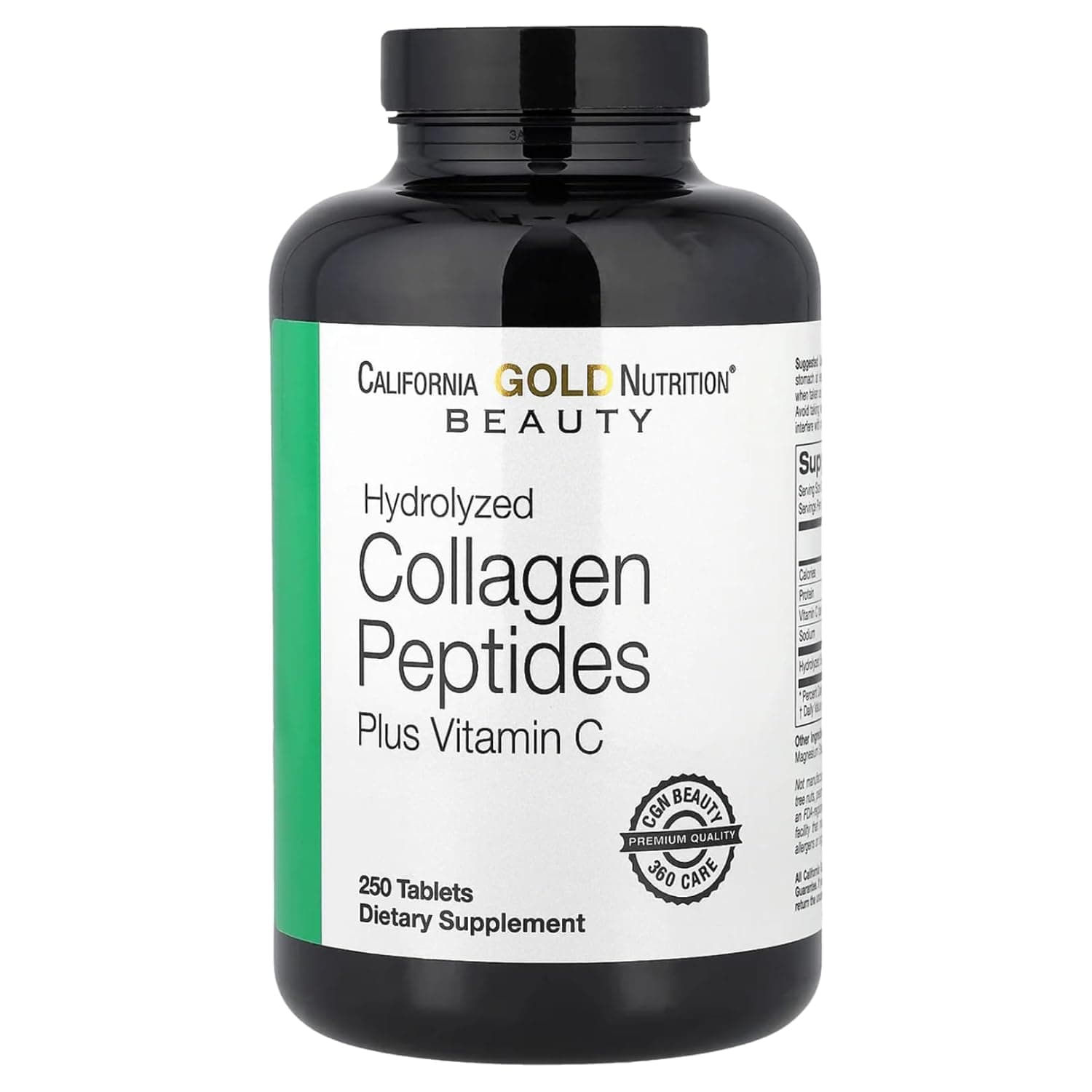 California Gold Nutrition, Hydrolyzed Collagen Peptides, Type I & III, and Vitamin C, 250 Tablets