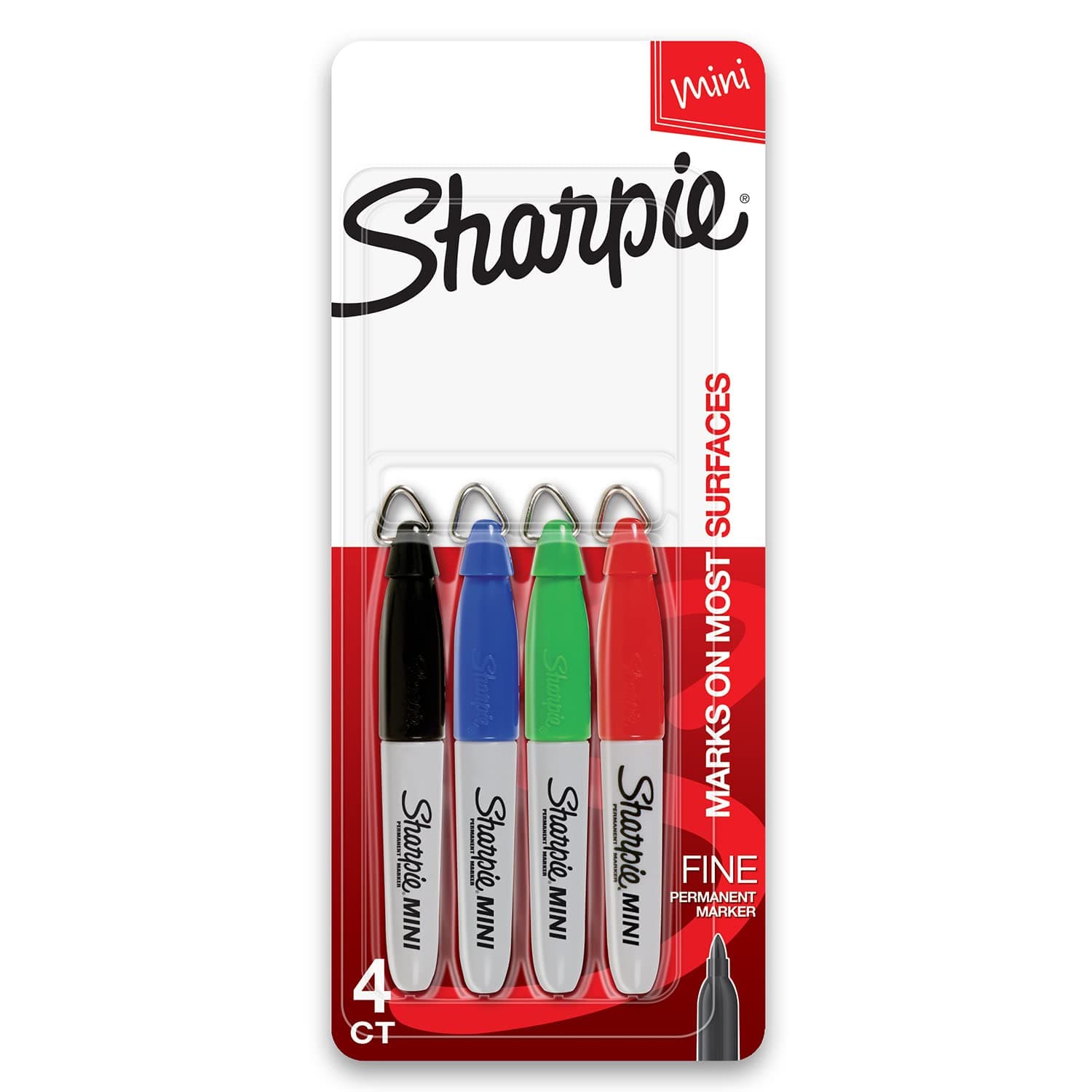 Sharpie Mini Permanent Markers, Fine Point, Assorted Colors, 4 Count - 35113PP 2 Pack (4-Count)