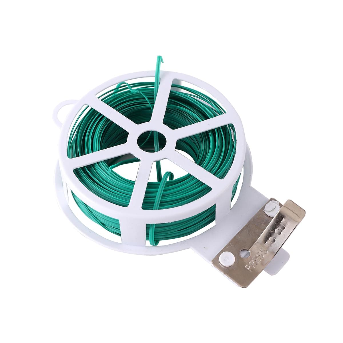 Lawazim Plastic Twist Tie with Cutter -50meter- Durable Weather-Resistant Reusable Multi-Purpose Cable Organizer and Gardening Tool with Convenient Dispenser - Indoor Garage Households and Outdoor Use