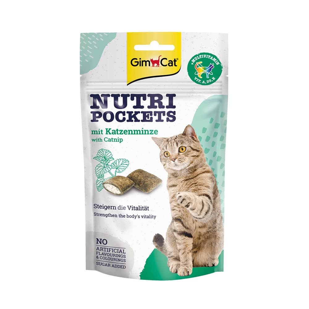 Gimborn Gimcat Nutri Pockets With Mint, 60 gm