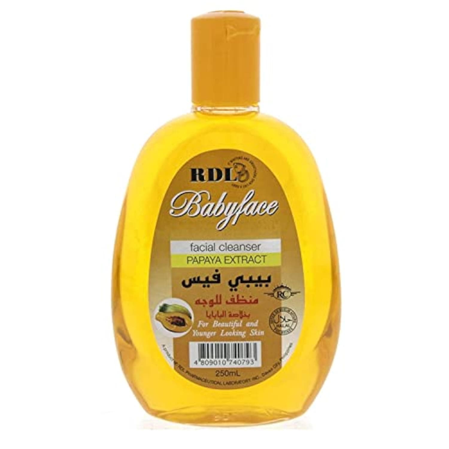 Rdl baby face facial cleanser with papaya extract, 250 ml
