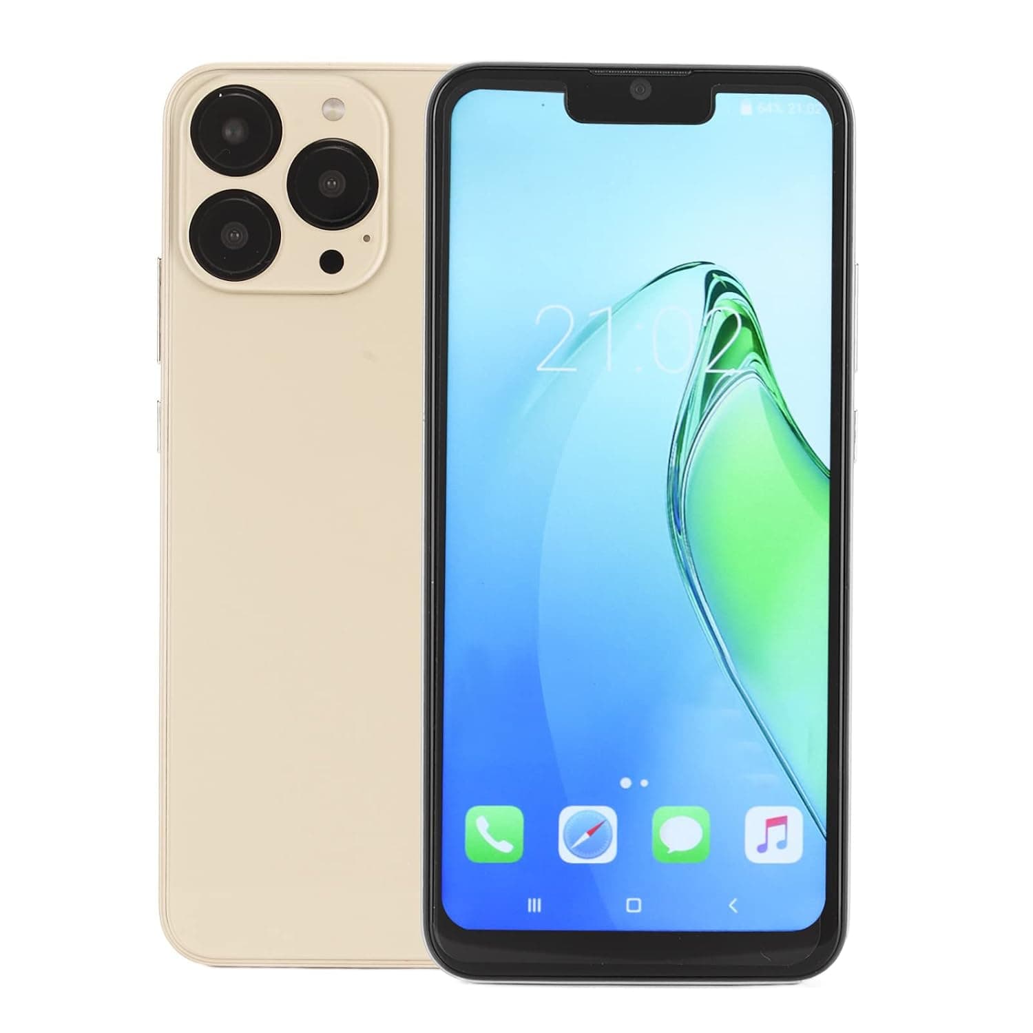 3G Unlocked Smartphone for Android, 6.7 Inch Unlocked Cell Phones, Mobile Phone with 4800mAh Battery, Face Recognition, 2GB RAM 16GB ROM (Gold)