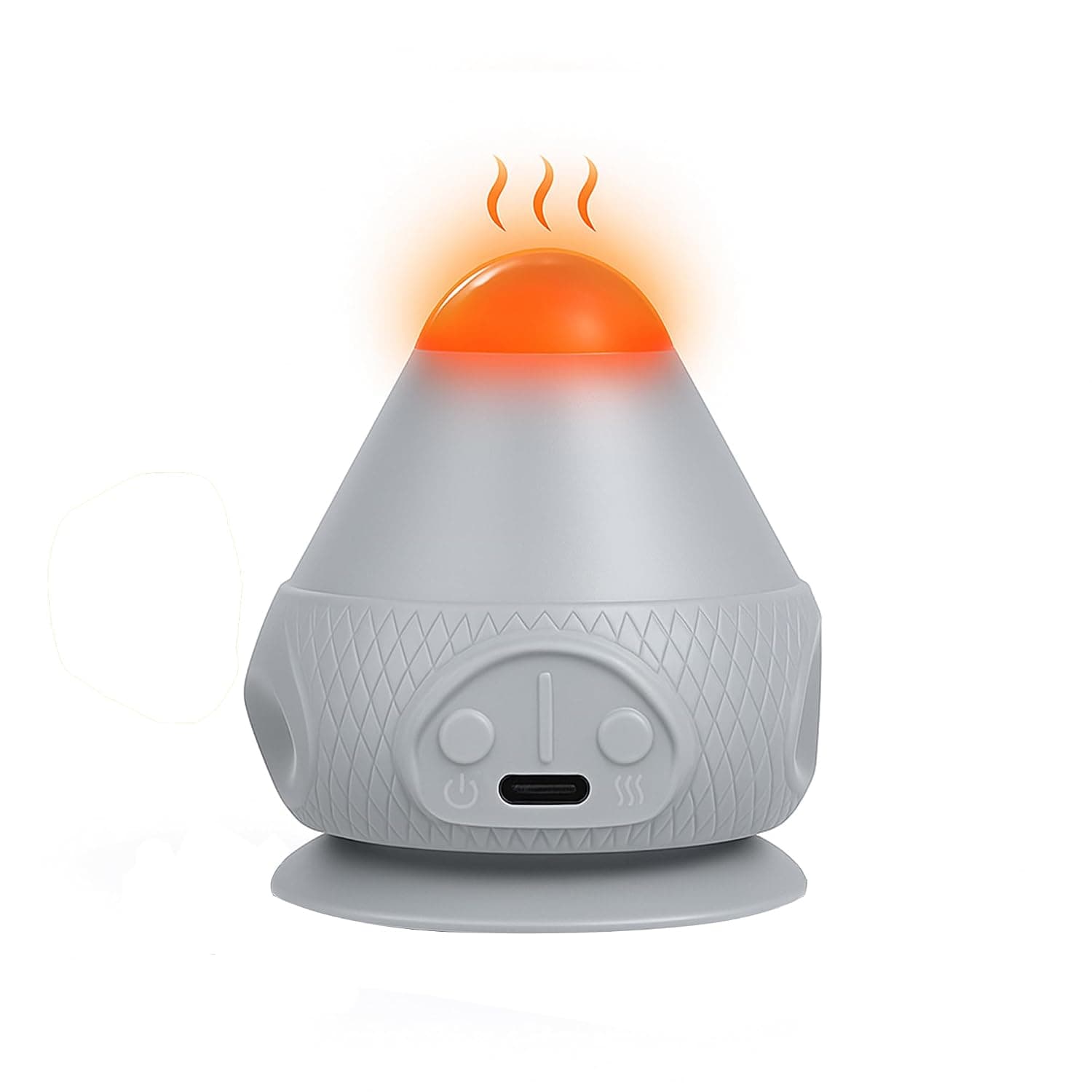 HZC Portable Heated Vibrating Massage Ball –Trigger Point Relaxation Device with Suction Base for Neck, Back, Legs, and Home Office Use