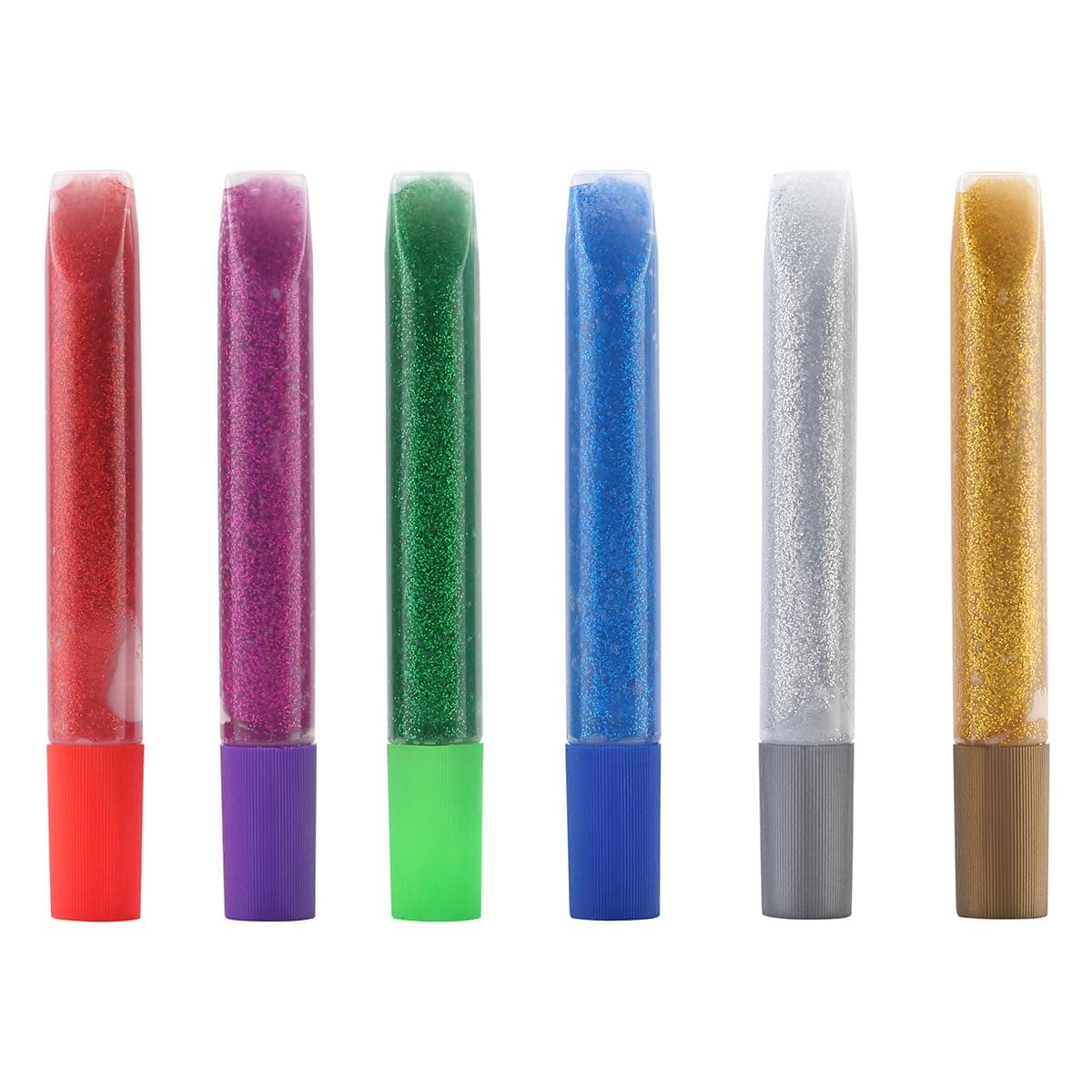 Lawazim Glitter Glue 6-Piece Set | Colored, Washable, Non-Toxic Glitter Glue for Crafts, School Projects, Paper, Wood, Foam