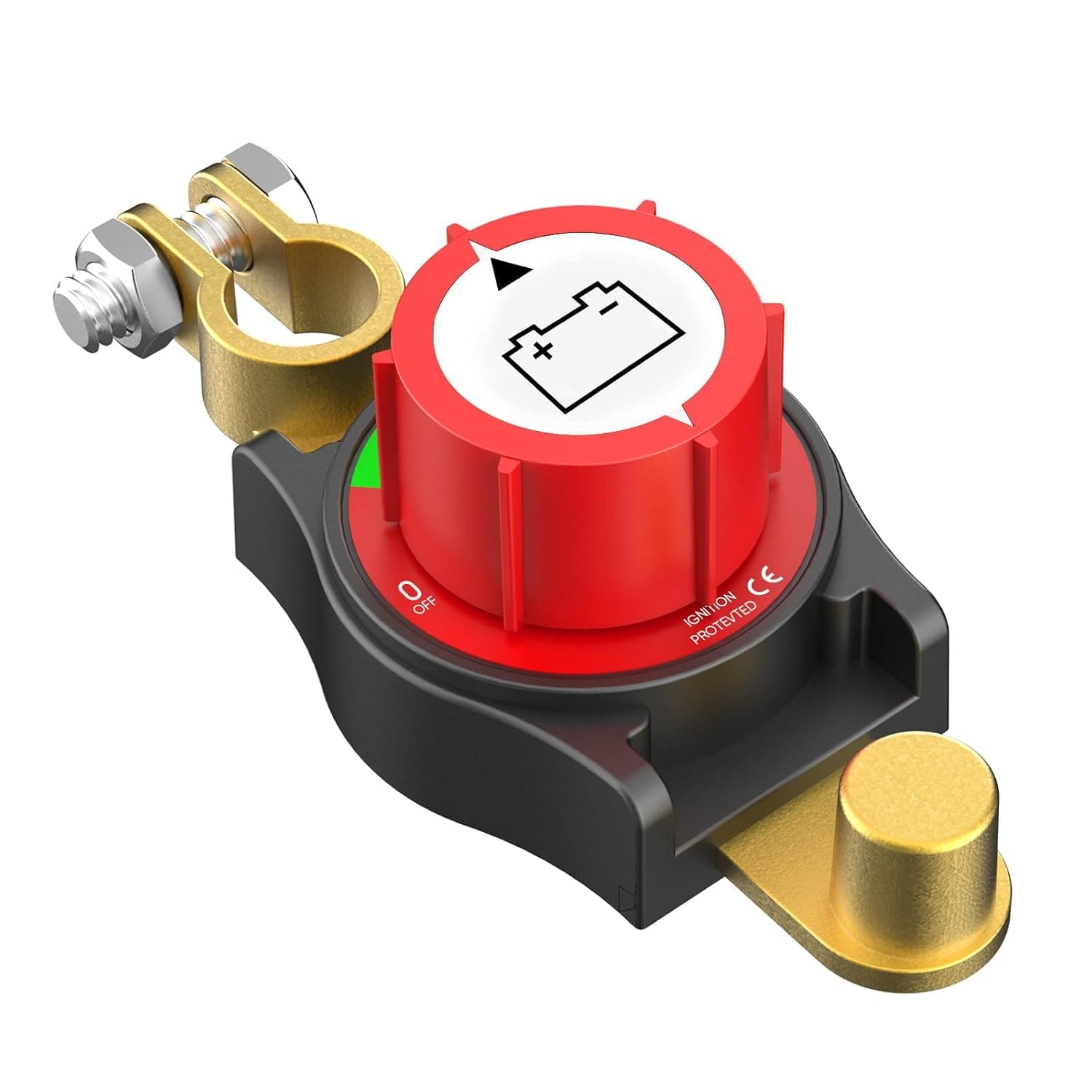 Top Post Battery Disconnect Switch 12v, Battery Kill Switch Negative On/Off 12-48V Top Post Battery Switch Heavy-Duty Disconnect Switch for Cars, Vehicles, RVs, and Boats Accessories