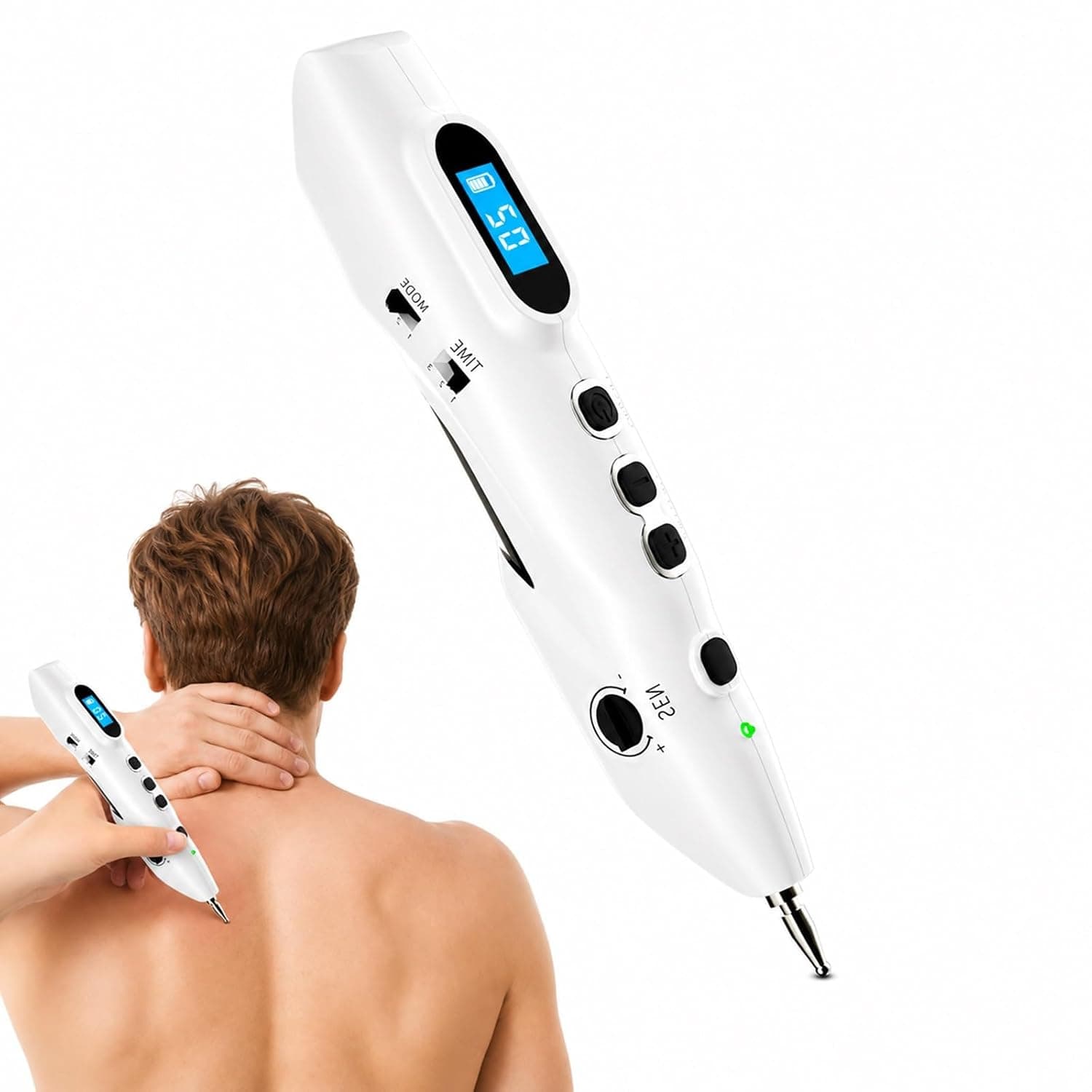 Rechargeable Acupuncture Pen Meridian Massage Device for Pain Relief Tool